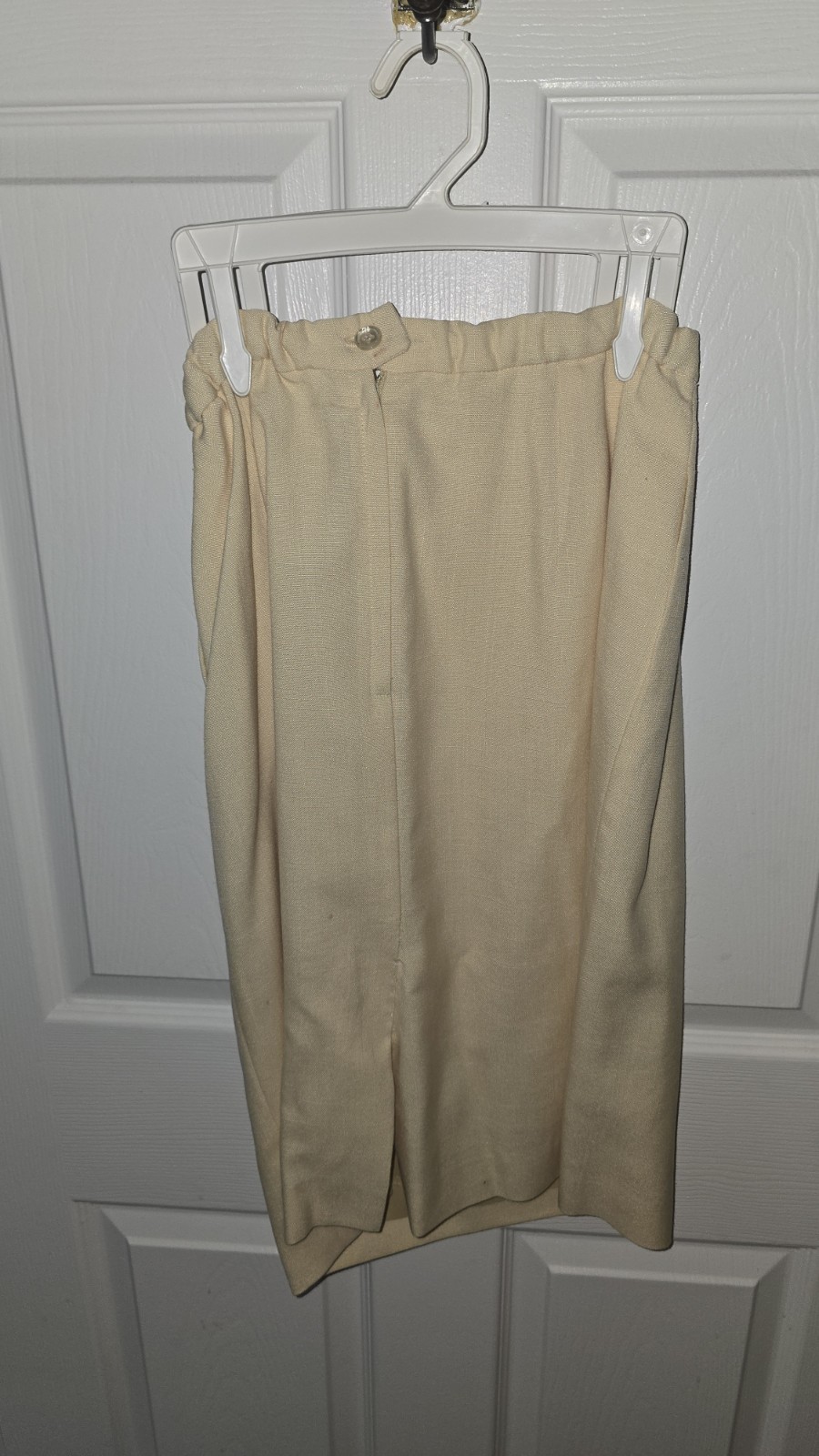 SUITSME Ivory Skirt Suit Set for Women Jacket and Skirt Size 8 Classic Style