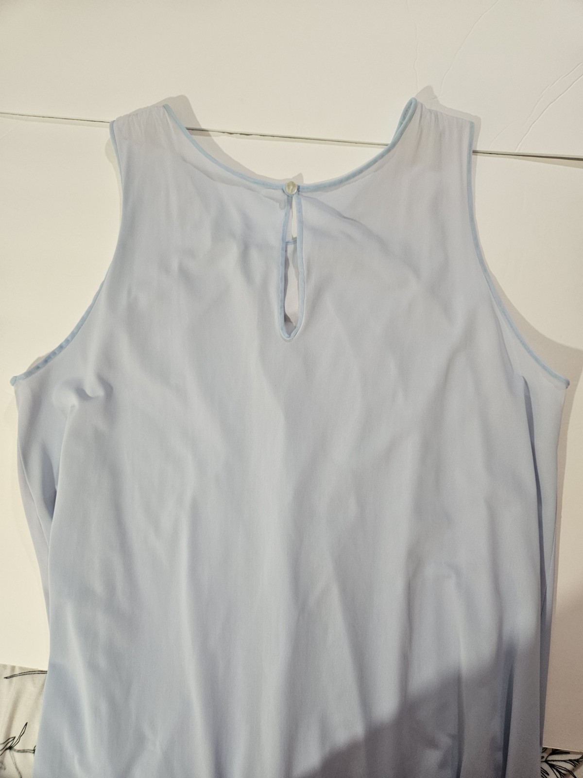 Vintage Nylon Peignoir Set Nightgown & Robe Lorraine L Blue 2 Tone rare style