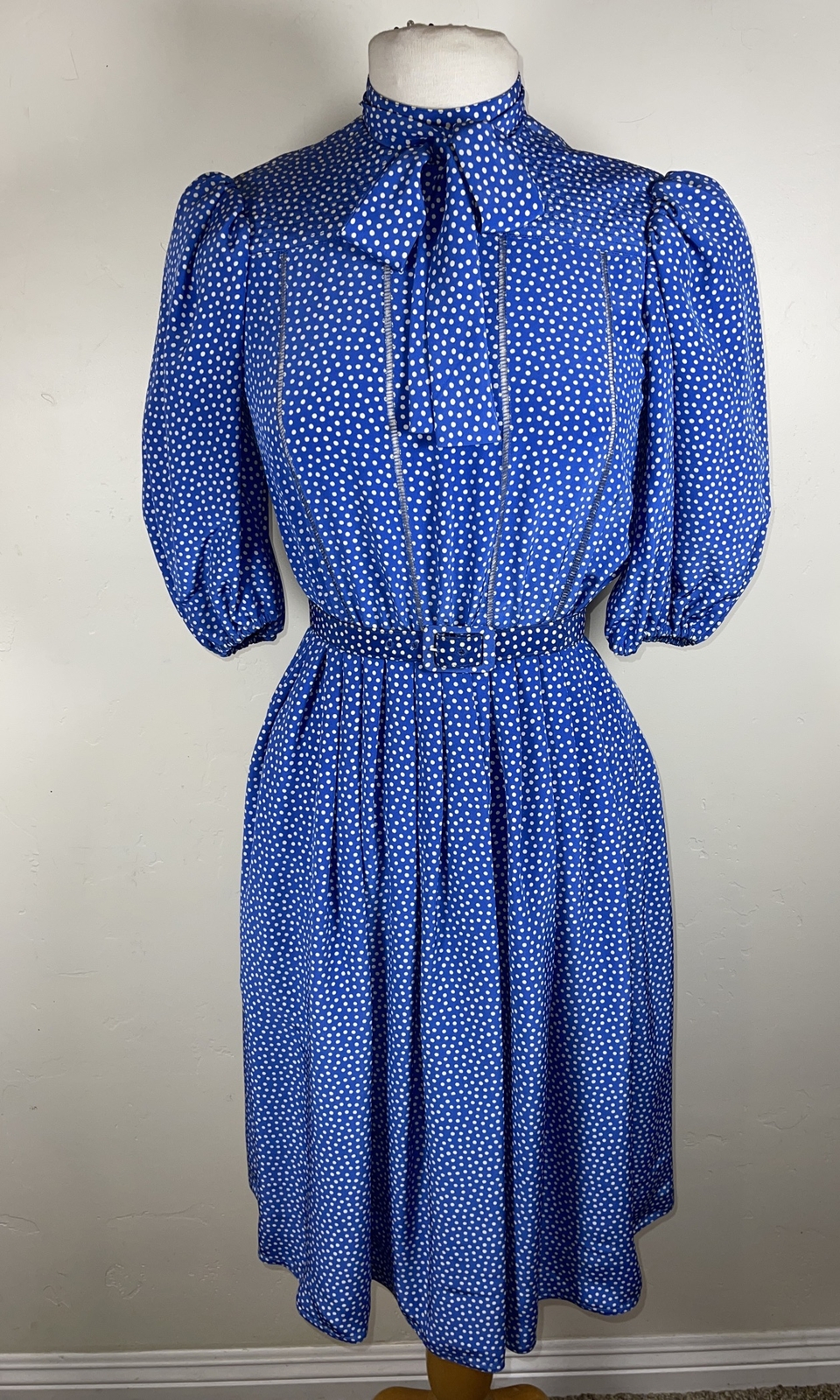 Vintage 1970’s Does 1930’s Albert Nipon Polka Dot Dress