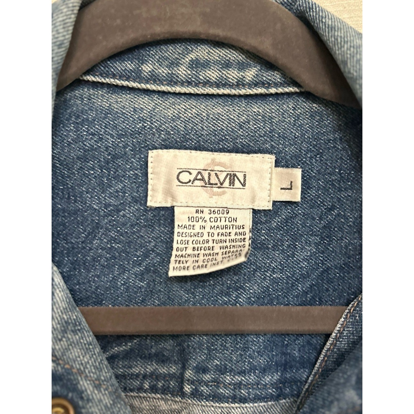 True Vintage Calvin Klein Medium Blue Denim Trucker Jacket