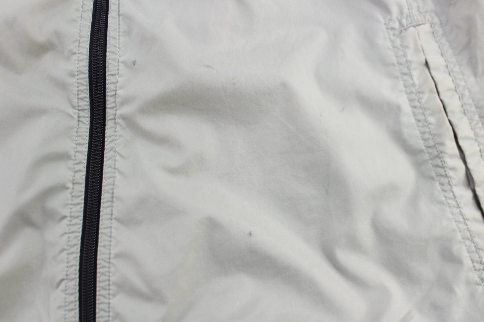 2000s Nike Embroidered Logo Grey, Black, & White Zip Up Jacket