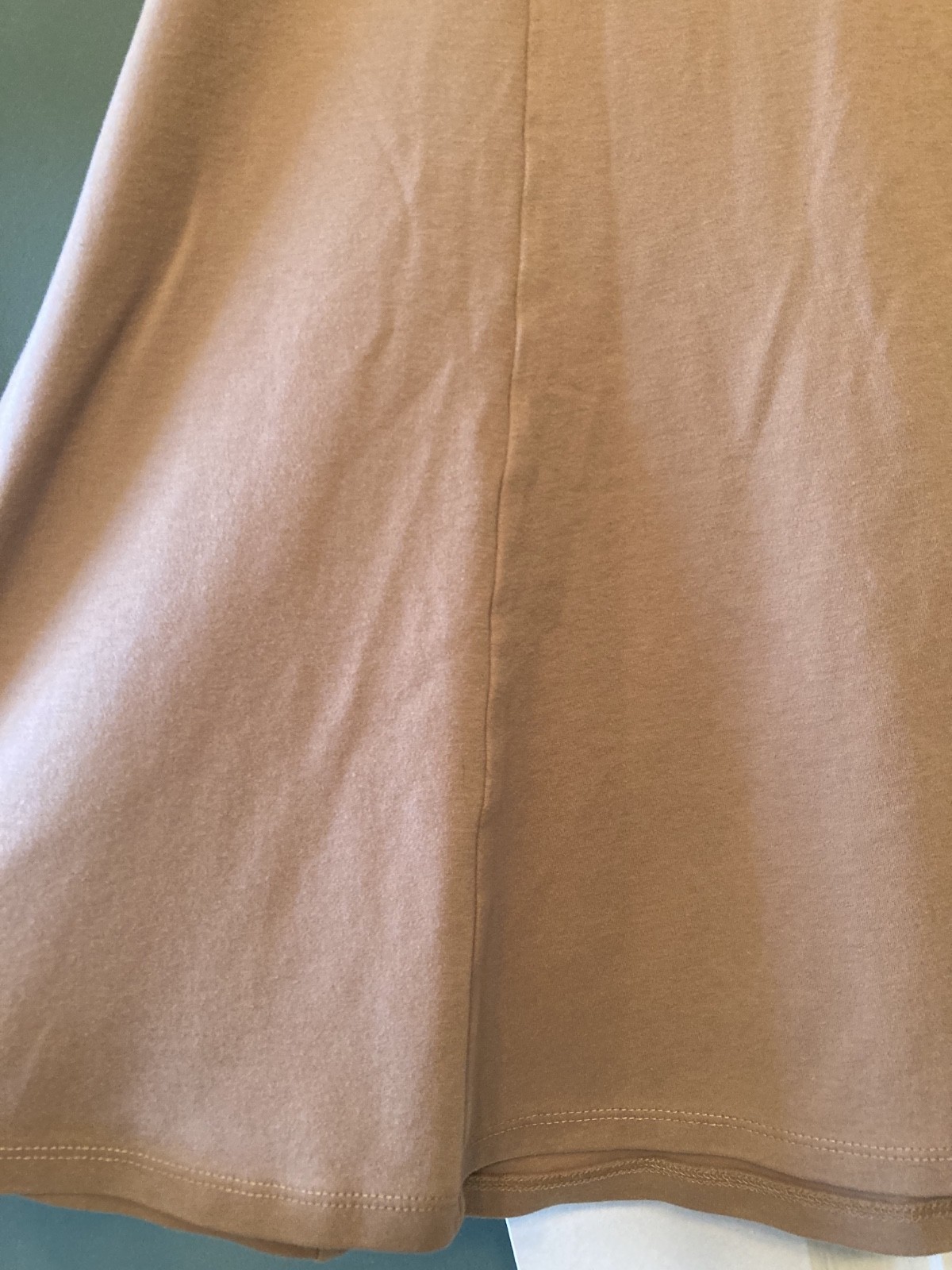 VTG LINKS M Cotton Polyester Tan A Line Skirt Cottagecore