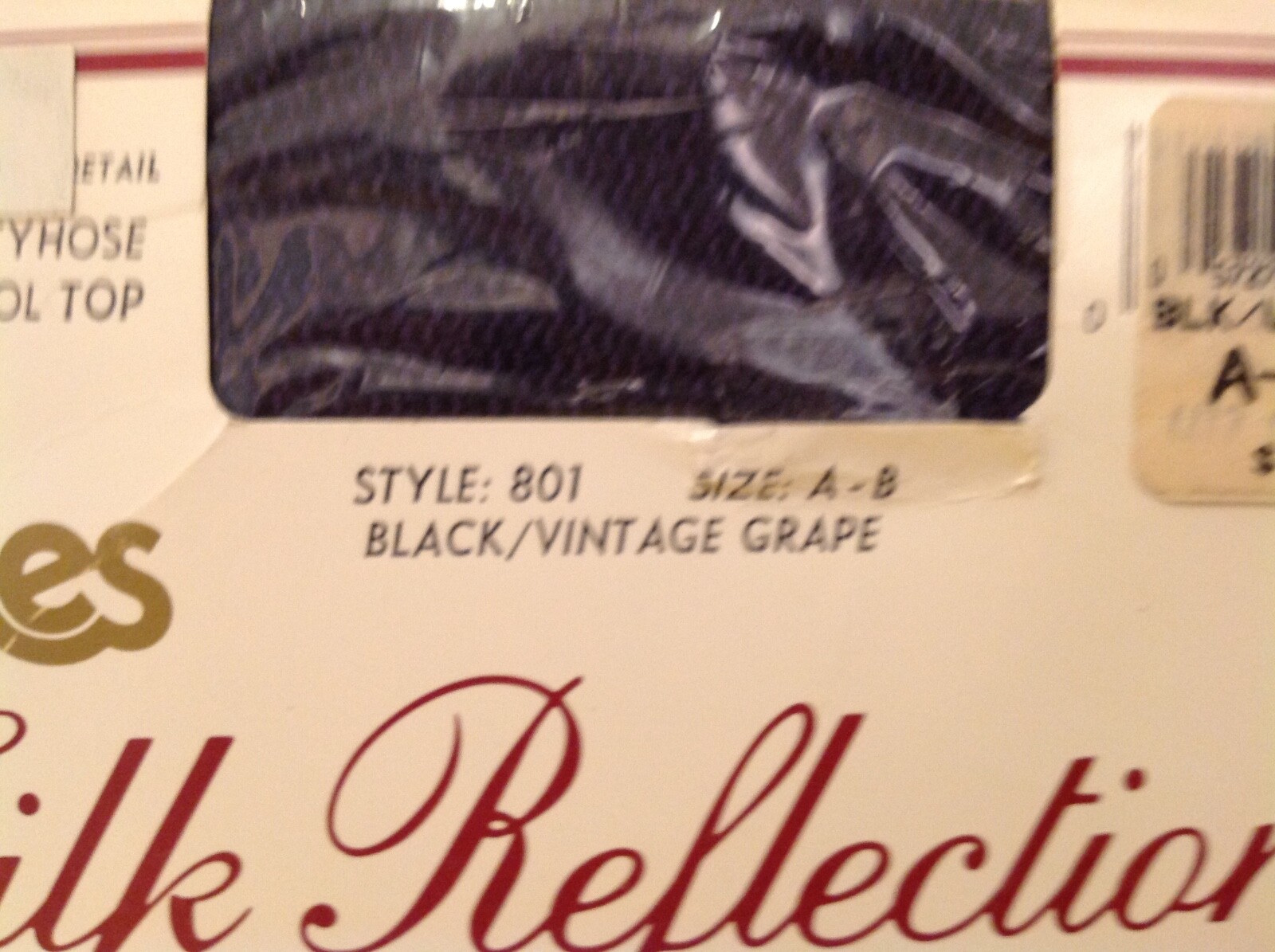 Vintage Pantyhose Hanes Opaques Color Vintage grape size A-B B005C