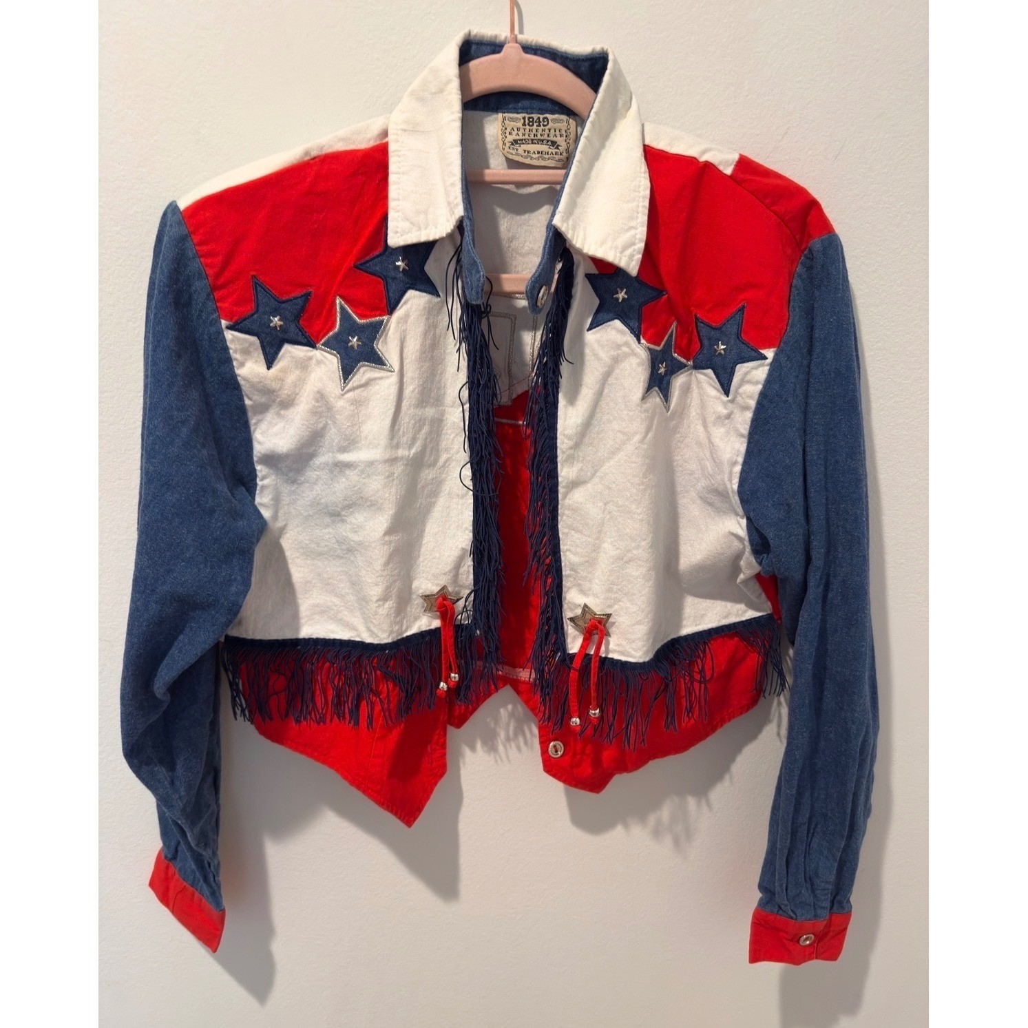 Vintage 90s 1849 Authentic Ranchwear Fringe Rodeo Bolero Jacket