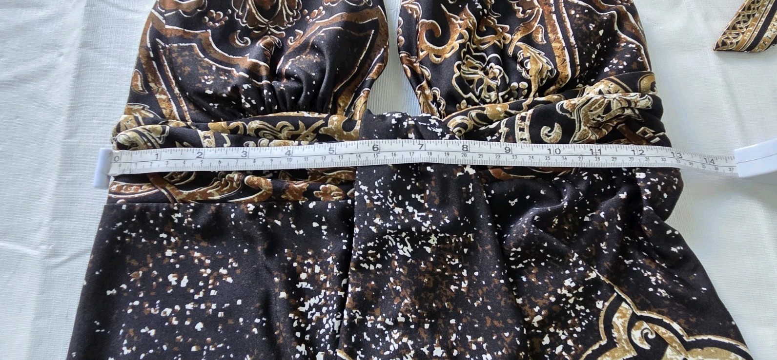 Hypnotik Y2K Multi Browns Empire Waist Halter Dress Paisley Boho Hippy Sz M