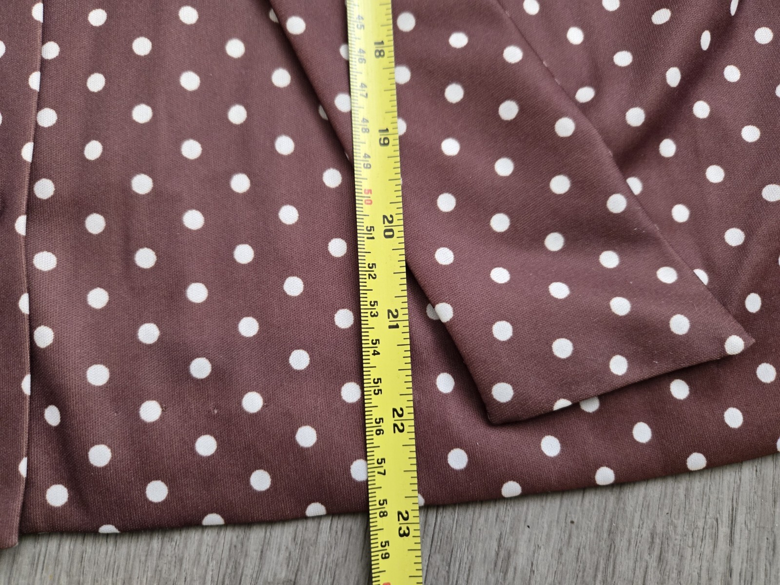 Womens Vintage 1970s Brown Polka Dot Blouse Sz M/L