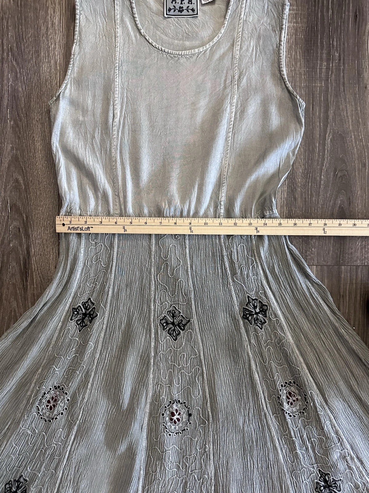 MPH Women’s S Dress Patchwork Hippie Maxi Cottagecore Earth Festival Boho 1990s