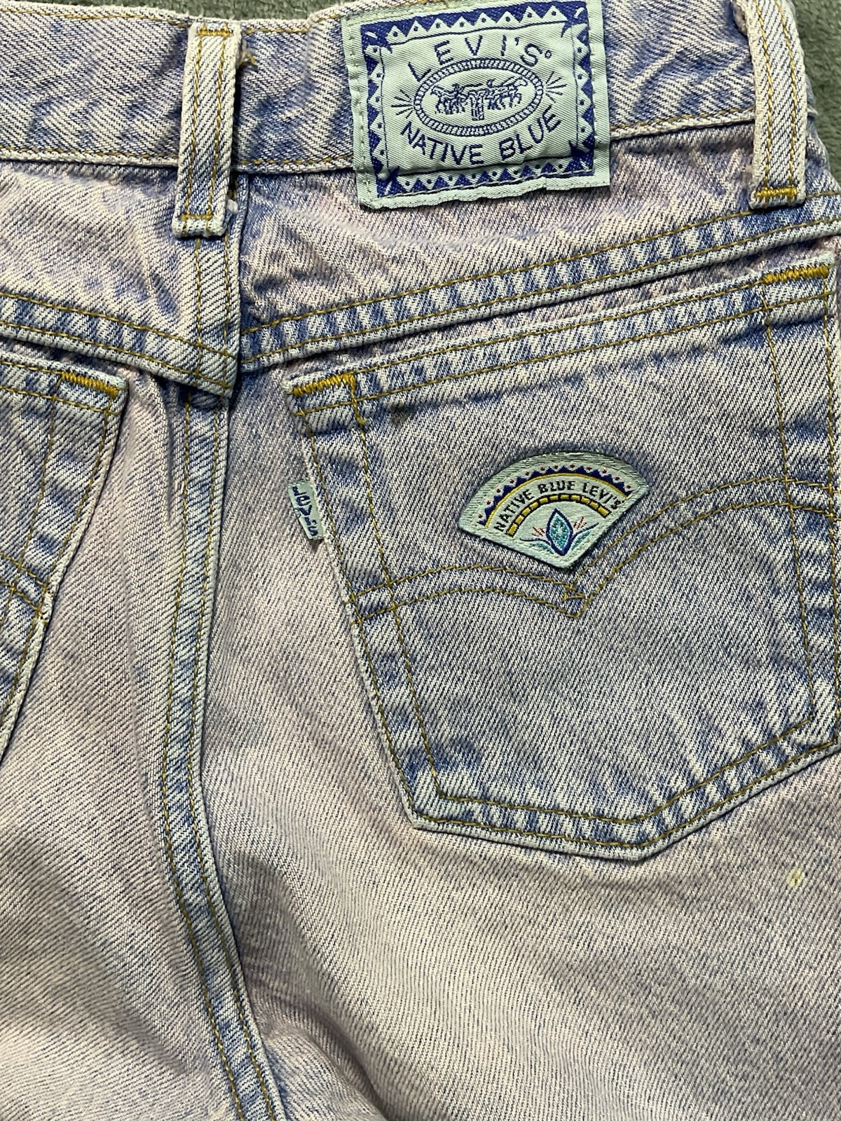 Vintage 90s Levi’s Native Blue Mom Jeans USA Made Pink Fade Acid Wash 5