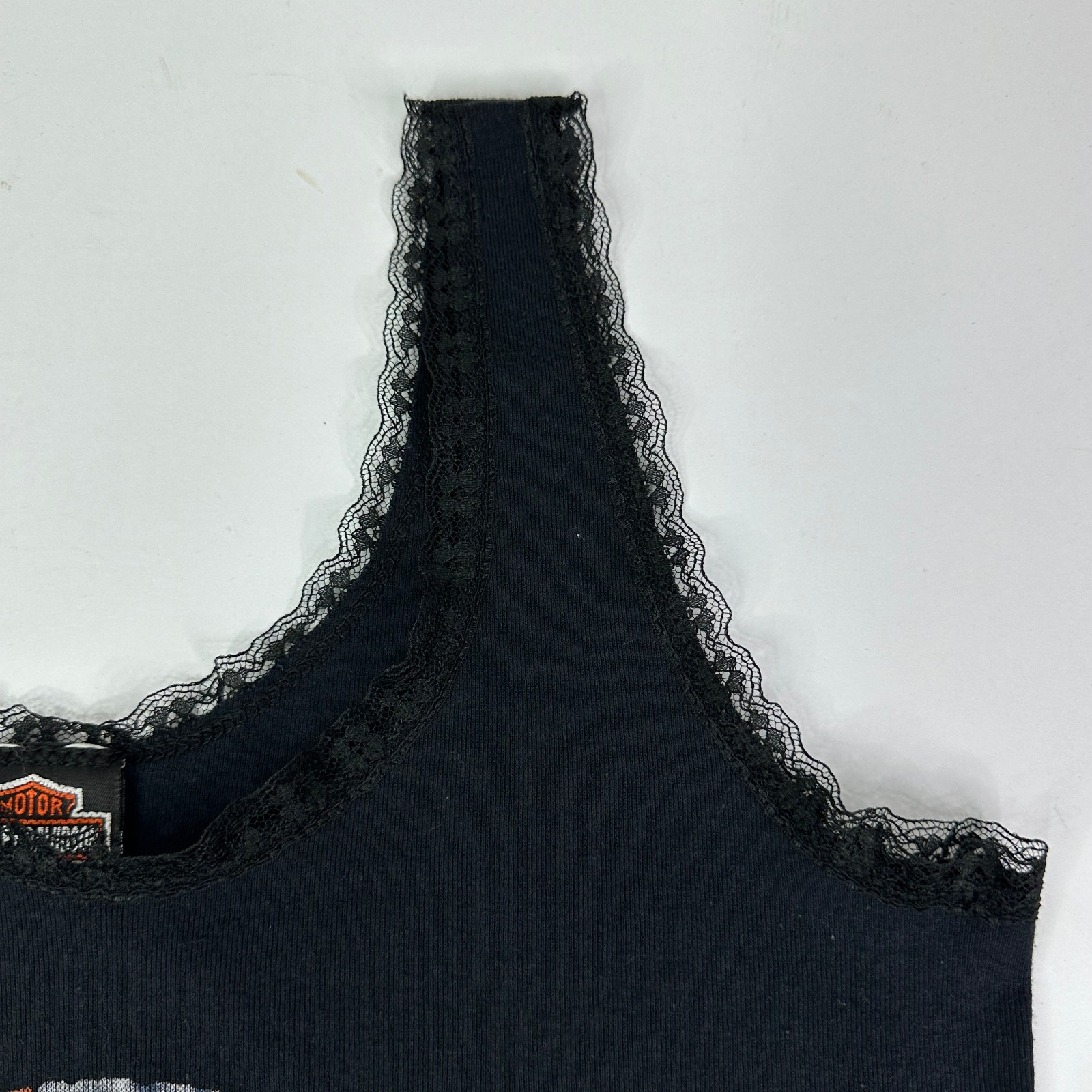 Vintage Harley-Davidson 3D Emblem Dreamcatcher Lace Tank Top Womens Large 90s
