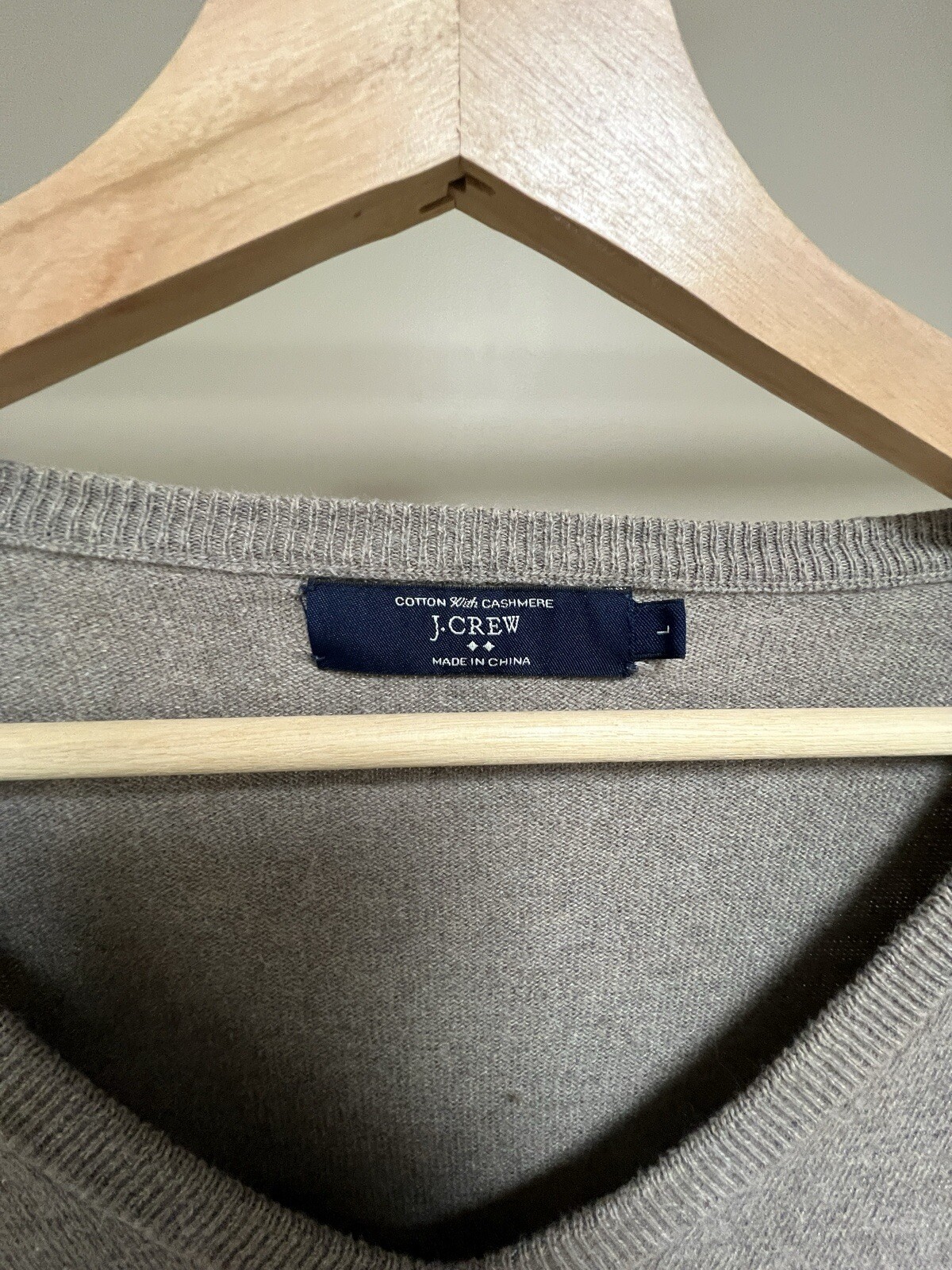 J. Crew Vintage Cashmere Cotton Blend Sweater V Neck Women’s Large