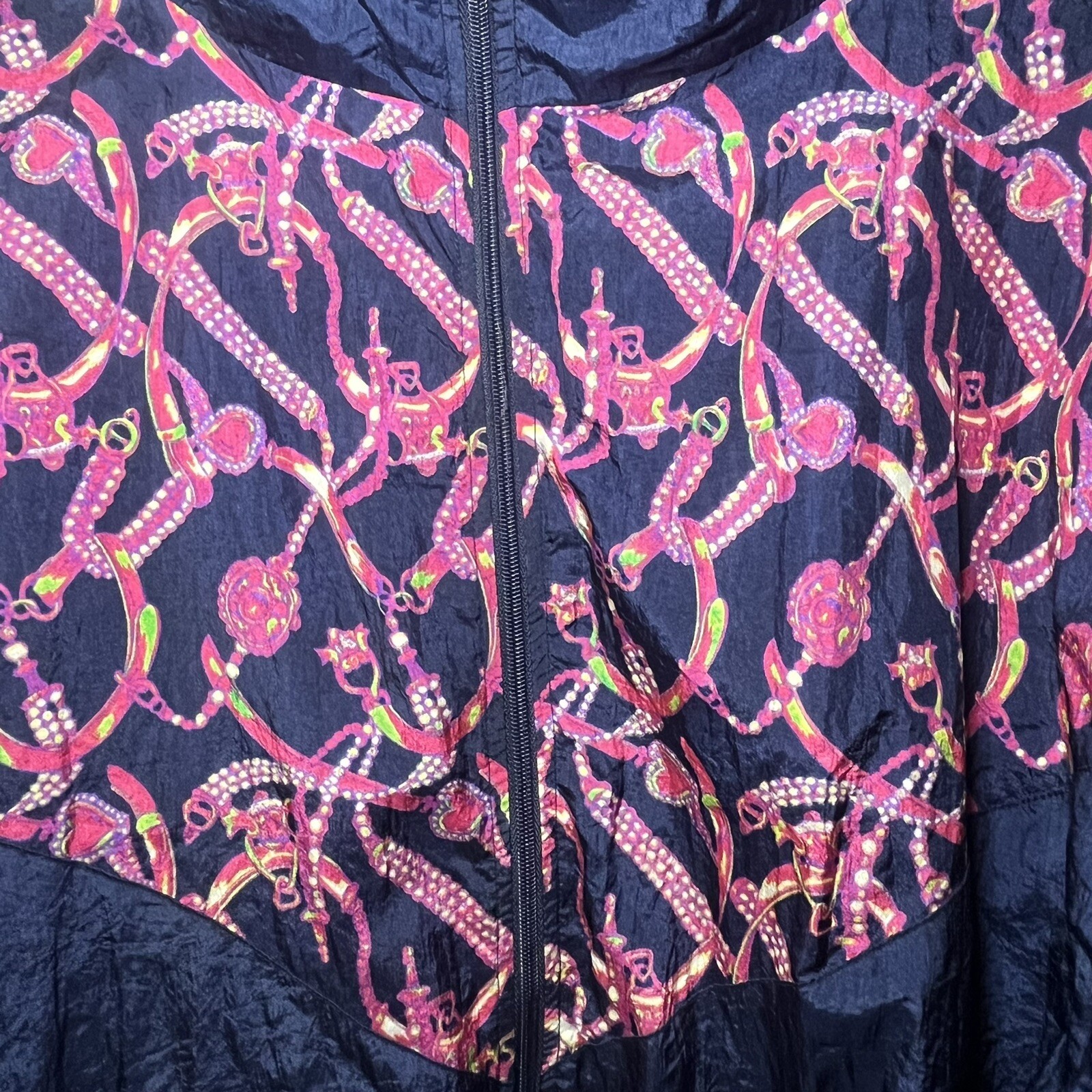 Vintage b.i.Gear Sport 80s 90s Retro Windbreaker Jacket Women’s Size 18W Nylon