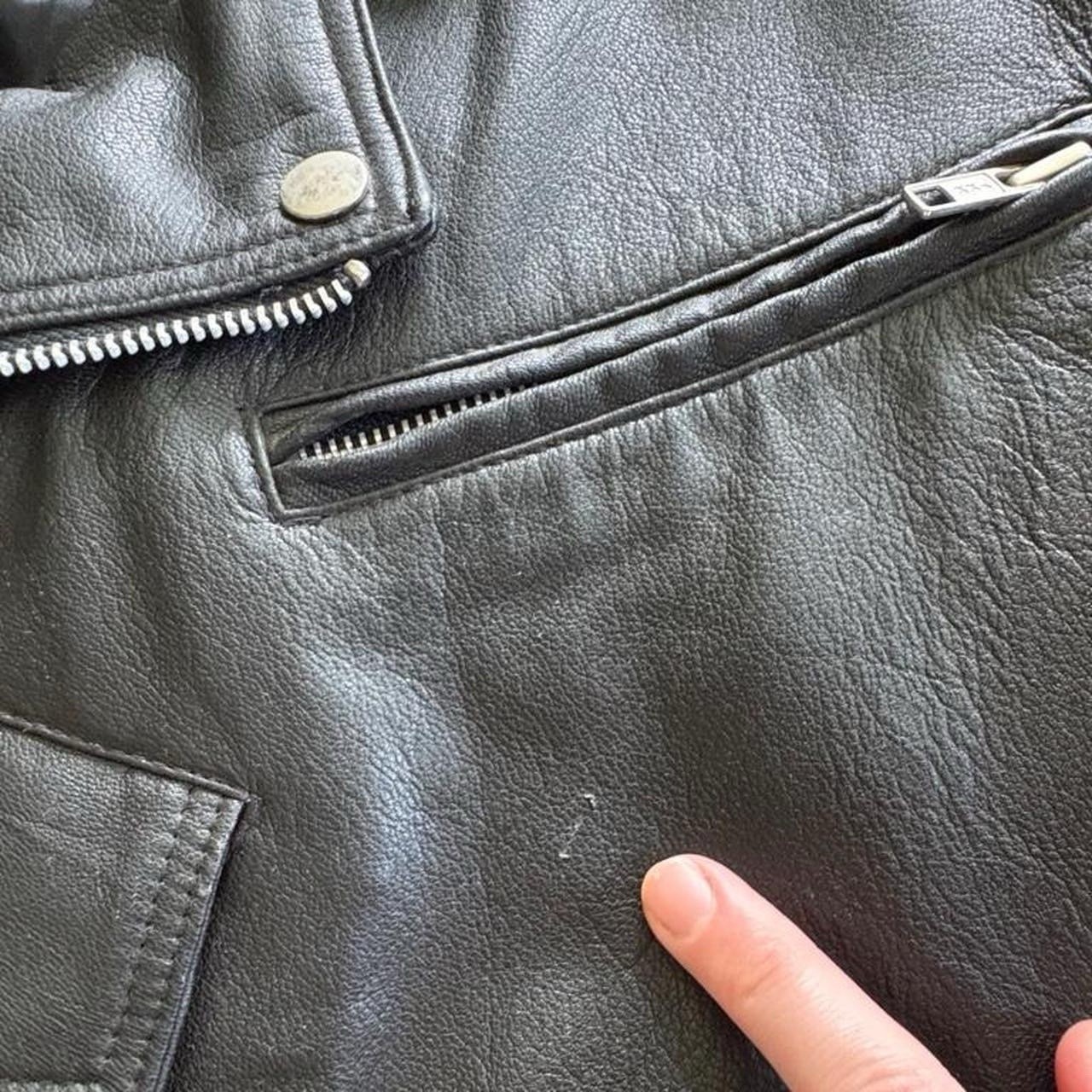 Vtg Wilson’s Leather Moto Jacket Cropped XS Biker Motorcycle 90s Punk Grunge Wmn