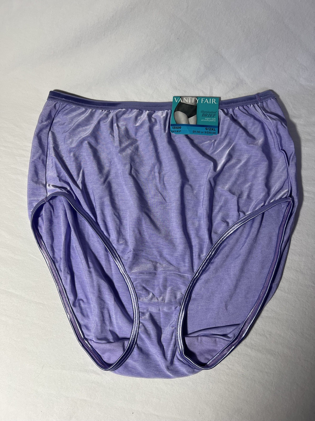 Soft & Silky Vanity Fair Illumination 9/2XL Granny Panty Brief Amethyst