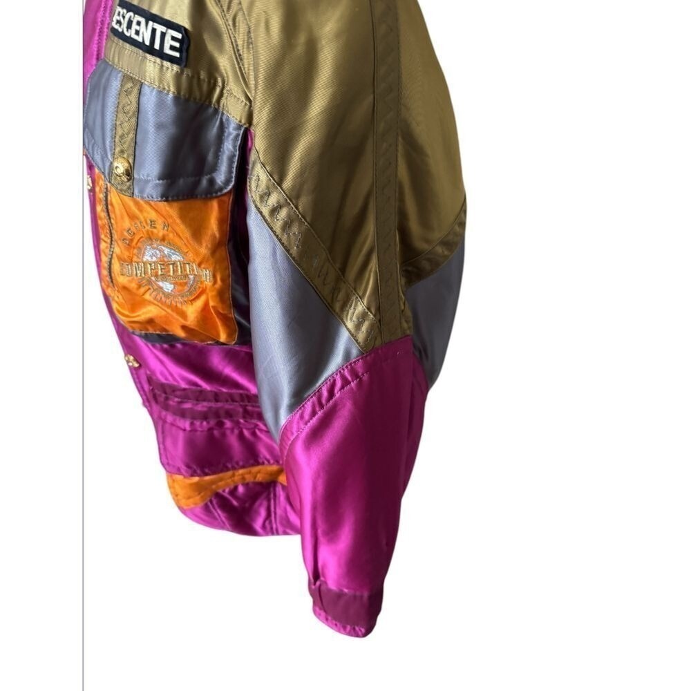 Descente Ski Jacket Women Large Multicolor Excellent Vintage Insulated Parka