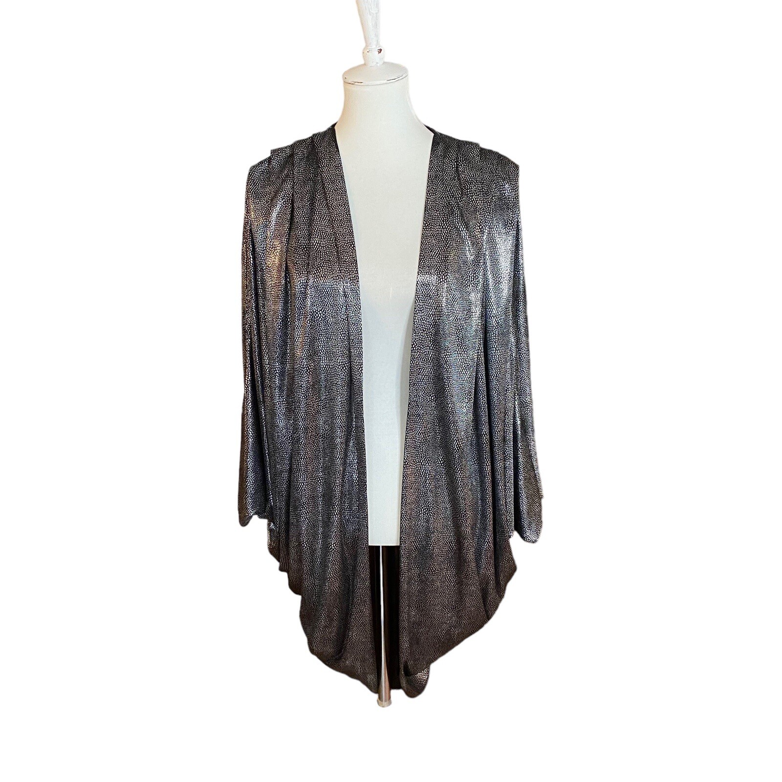 Vintage 70’s 80’s cocoon batwing dolman ￼ sleeve shimmery￼ jacket