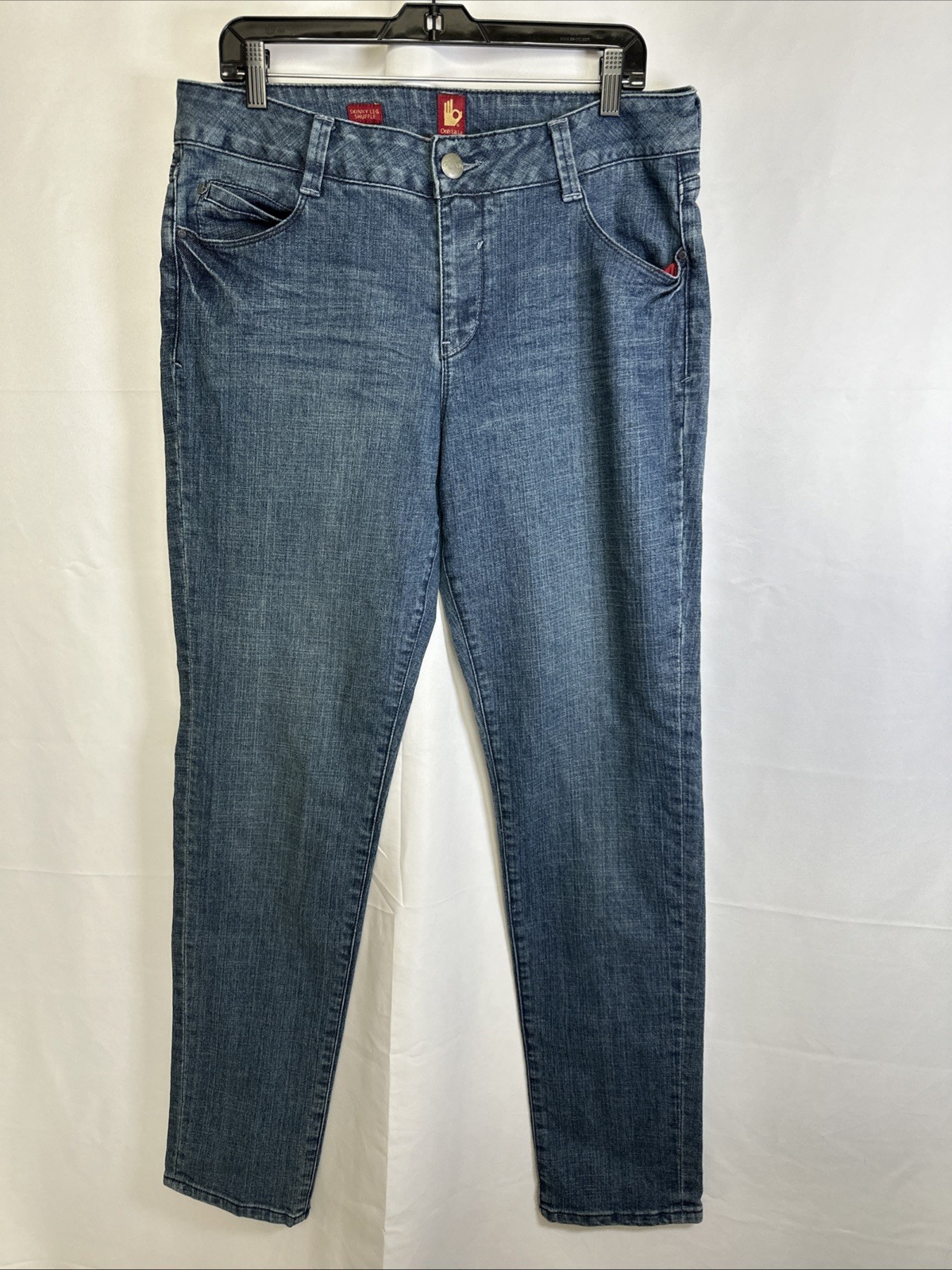 Sasson Womens Jeans Skinny Leg Shuffle Blue Sz- 14 #2149