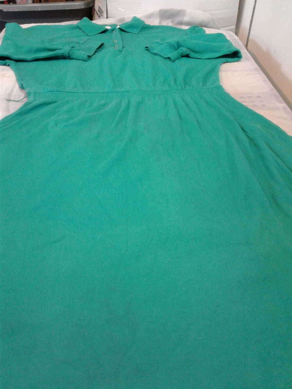 Vintage Robert Scott LTD Light Green Half Sleeve Dress (cb30)