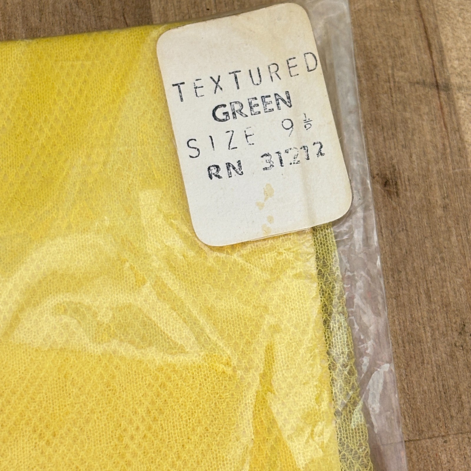 Vintage NOS Nylons Hosiery Textured Green Size 9-1/2 RN 31212