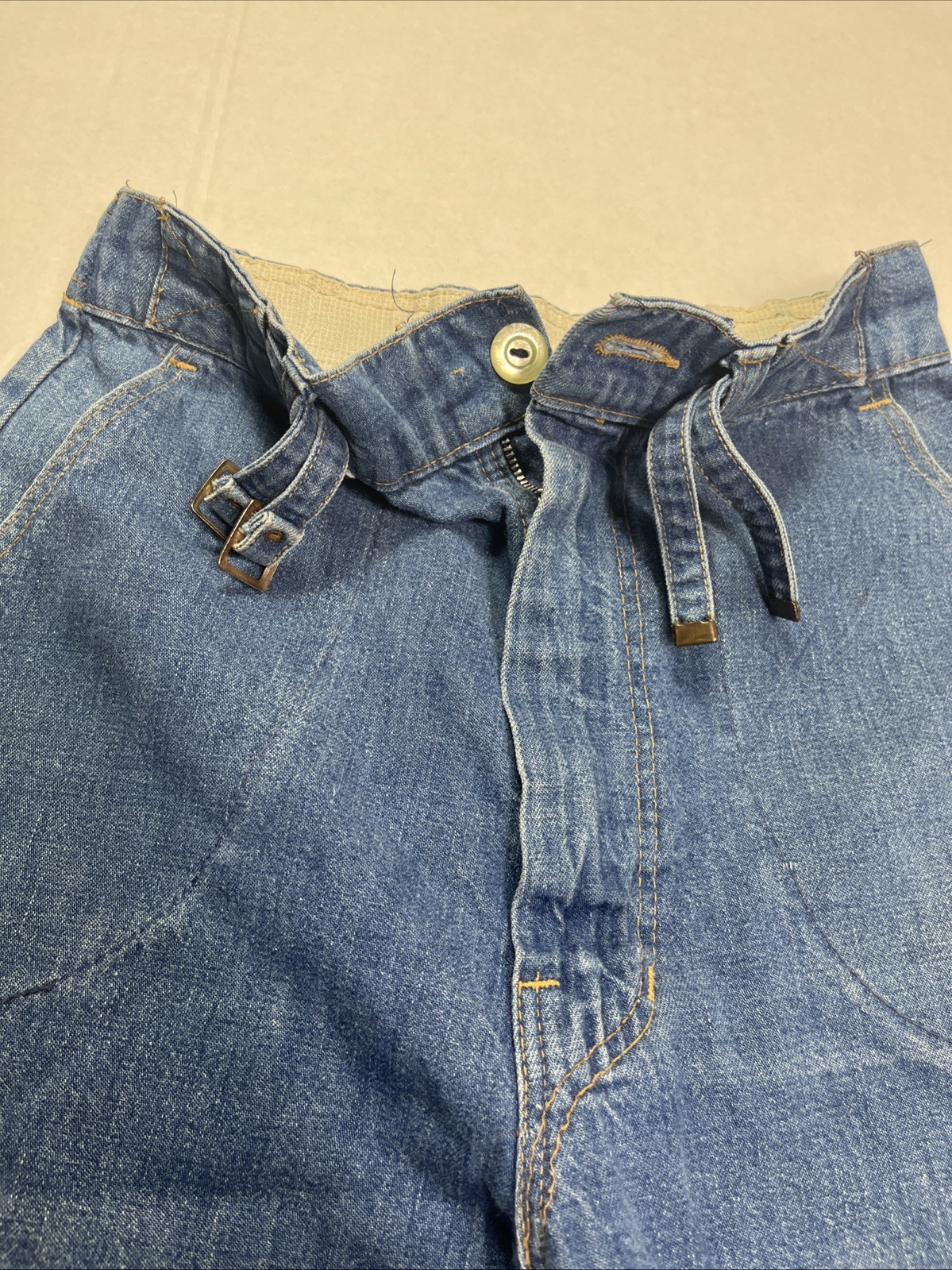 70’s True VTG Rumble Seats Wilkins Jeans Elastic Waist High Rise Wide Leg Denim