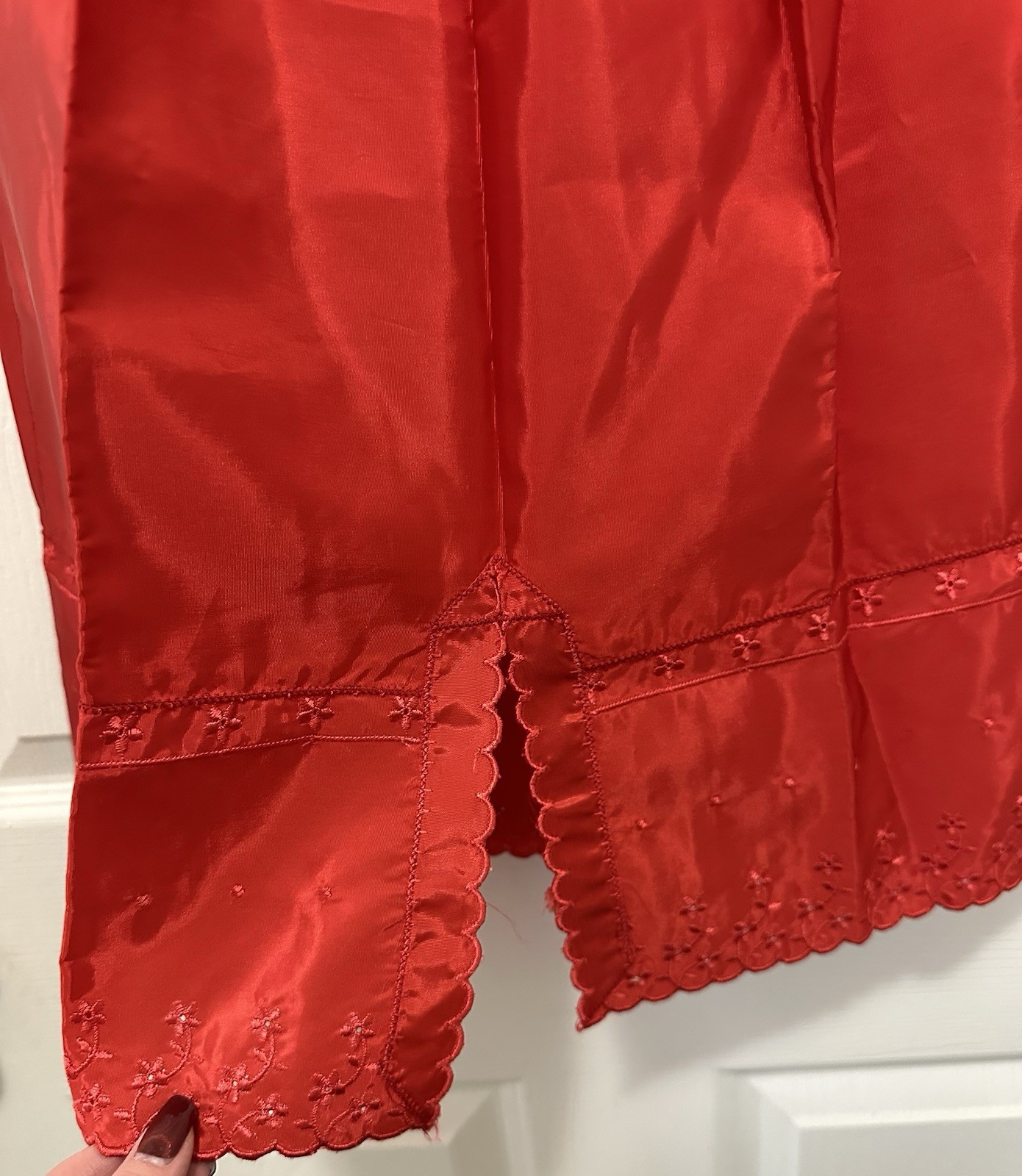 Vtg Charmode Sears Slip Skirt Red Sz Medium Retro