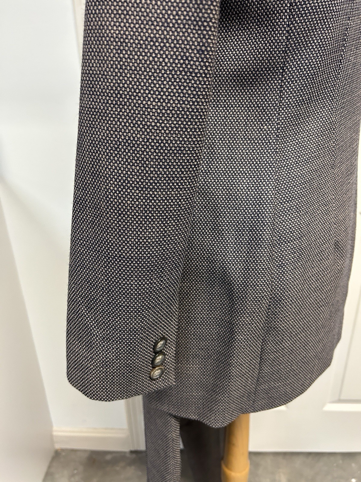 Vtg Pendleton Wool Blend 2-Pc Women’s Gray/Brown Suit Blazer, Pants Sz 6
