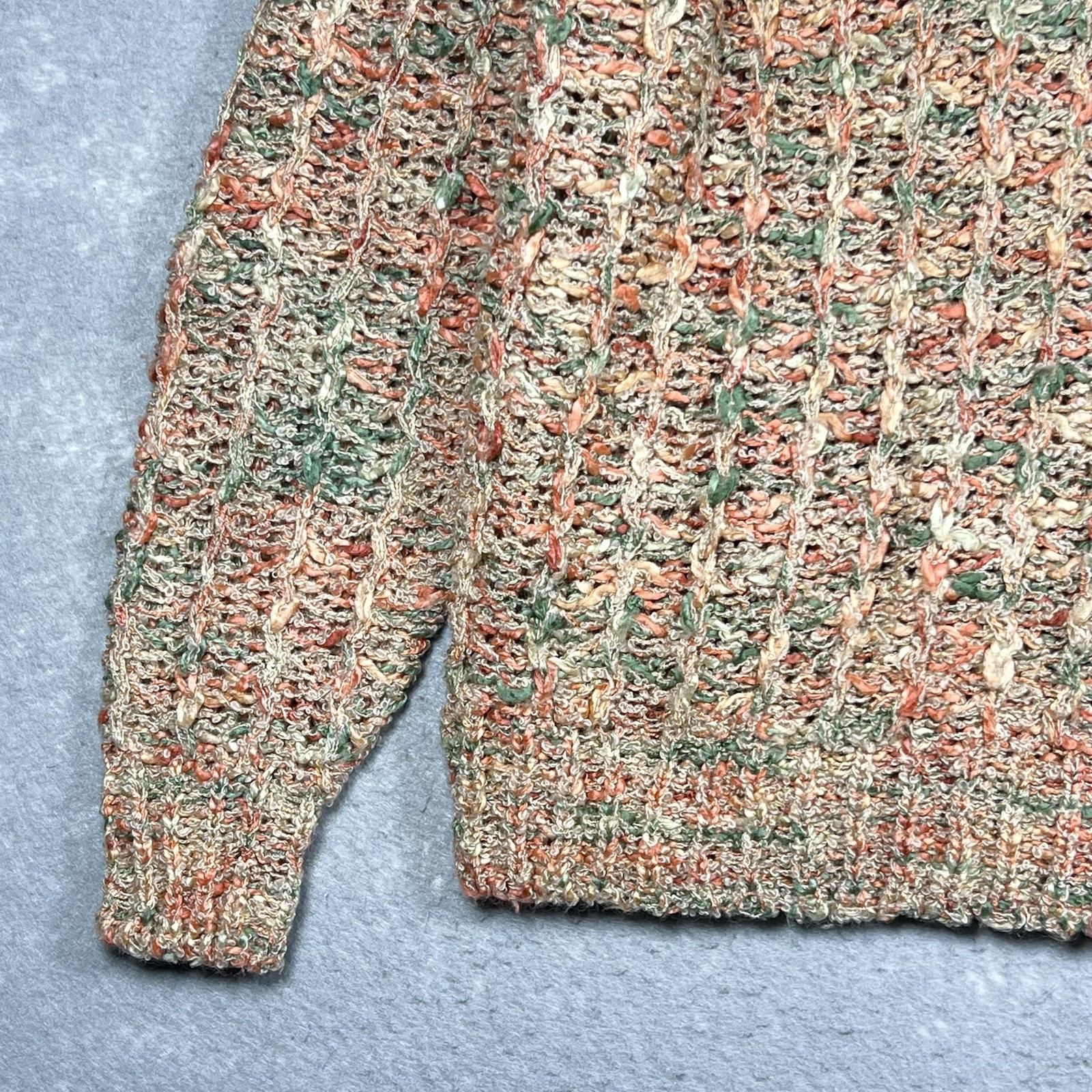 Vintage Givenchy for Chesa 100% Acrylic Knit V-Neck Multi-Colored Sweater SZ: XL