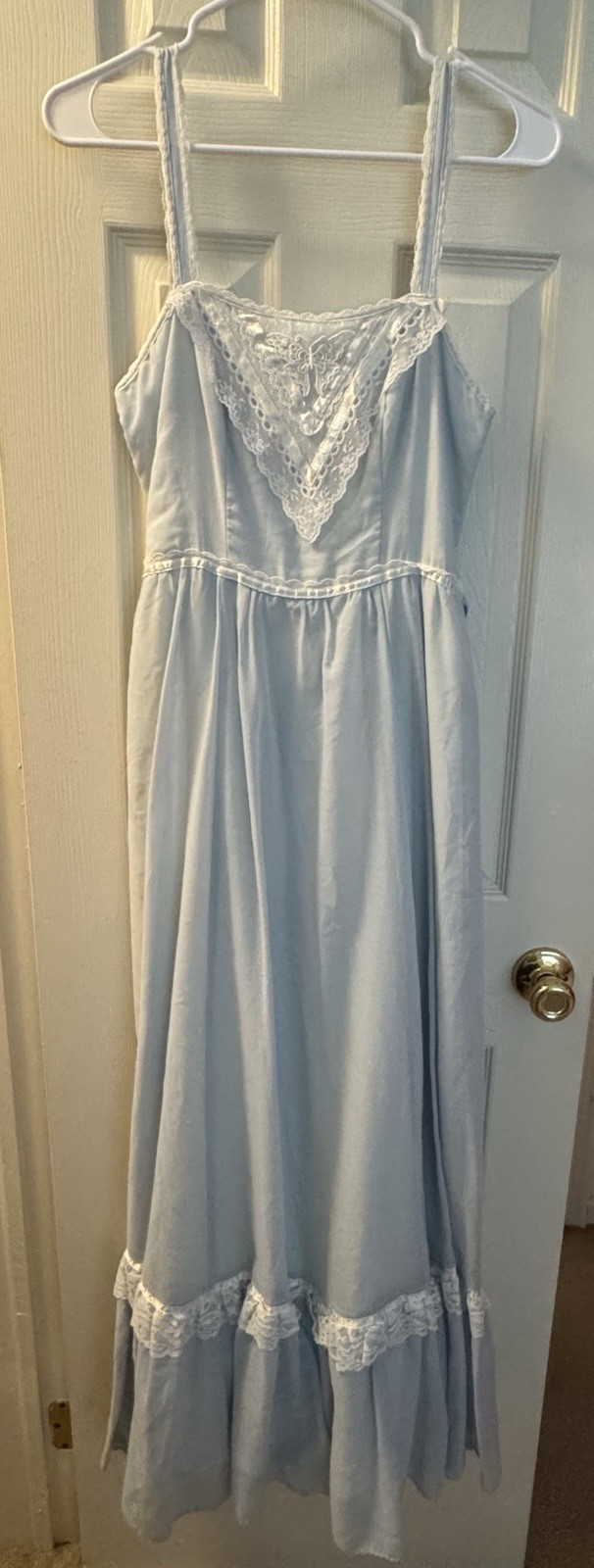 Gunne Sax by Jessica Blue Lace maxi Dress + lace cardigan