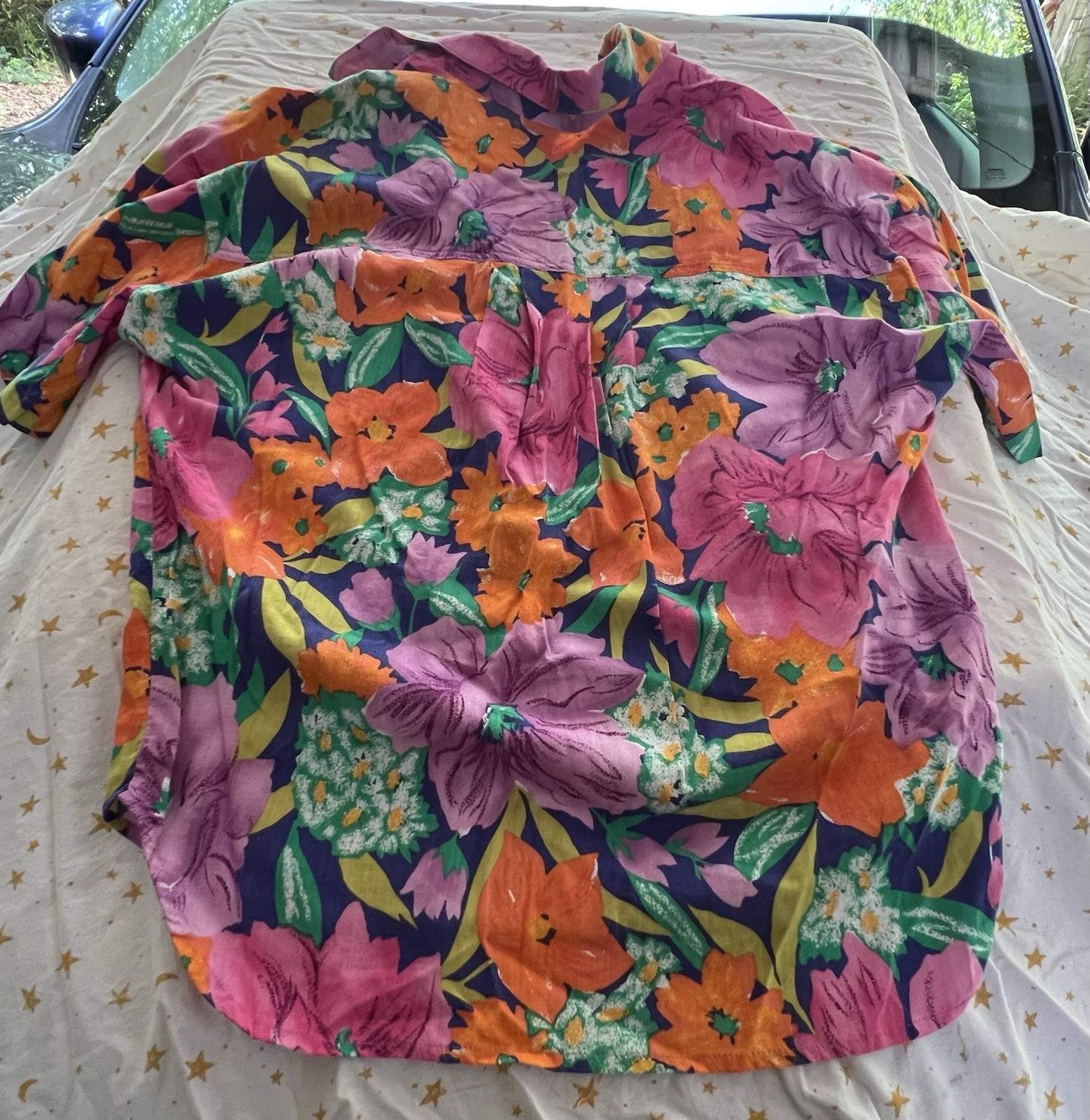 Vintage 90s Basic Essentials BE Tropical Short Sleeve Button Shirt