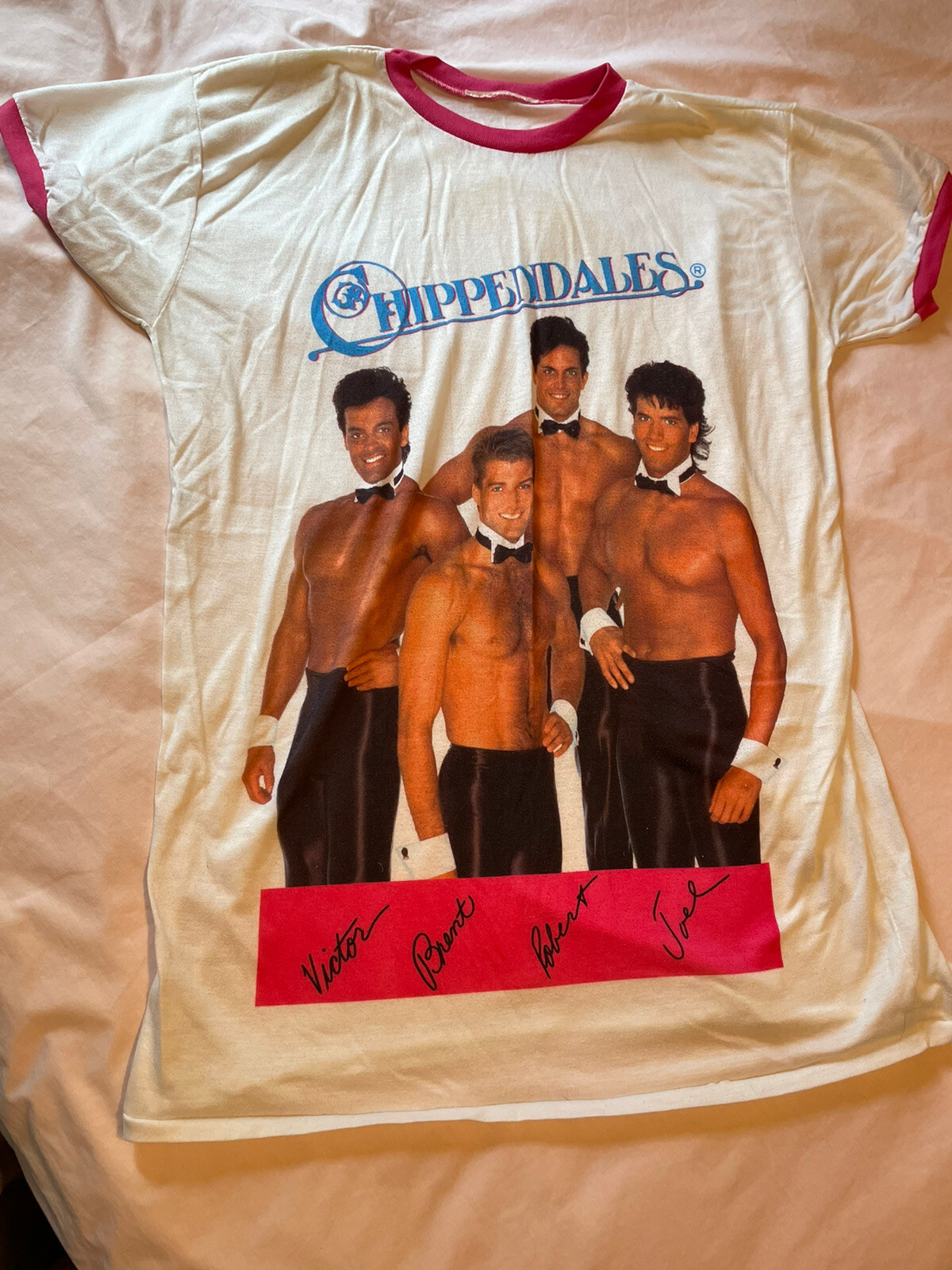Vintage 1980’s Chippendales Womens Nightshirt OSFA Male Dancers Gay Interest