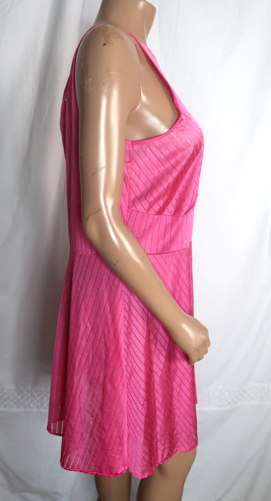 Vintage Undercover Wear Hot Pink Semi Sheer Size1X Nightgown