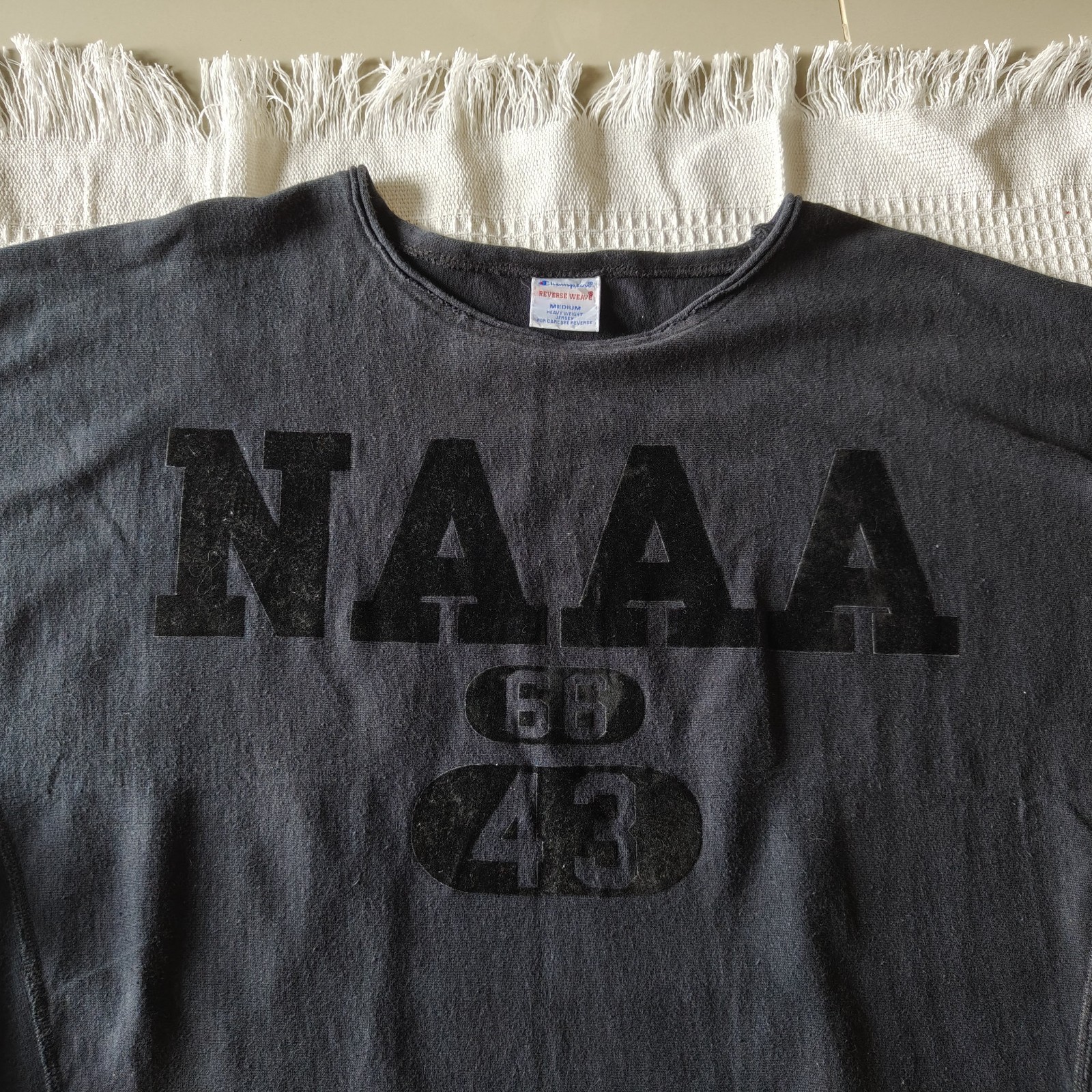 Vintage Champion Reverse Weave Heavyweight T-Shirt NAAA 66 Graphic M
