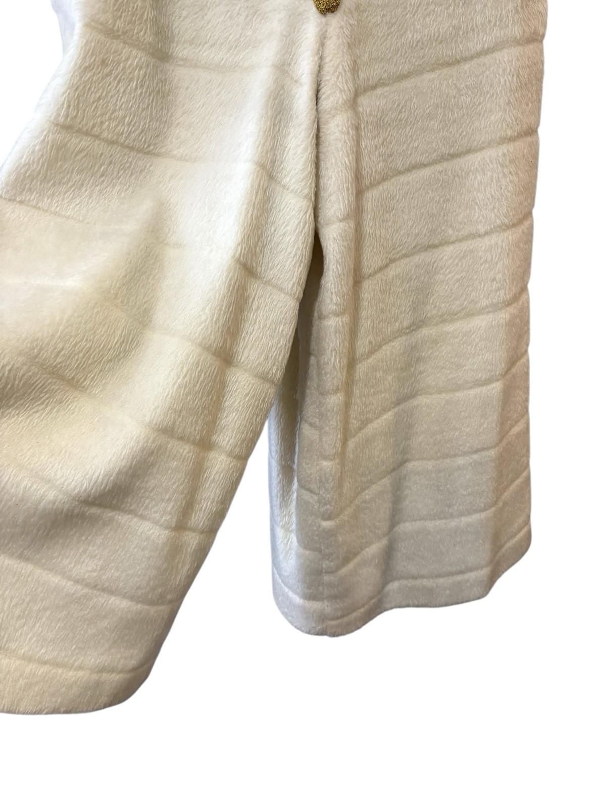 1960s vintage white faux fur and gold/ silver jumpsuit MOD GO-GO/ New Years Eve