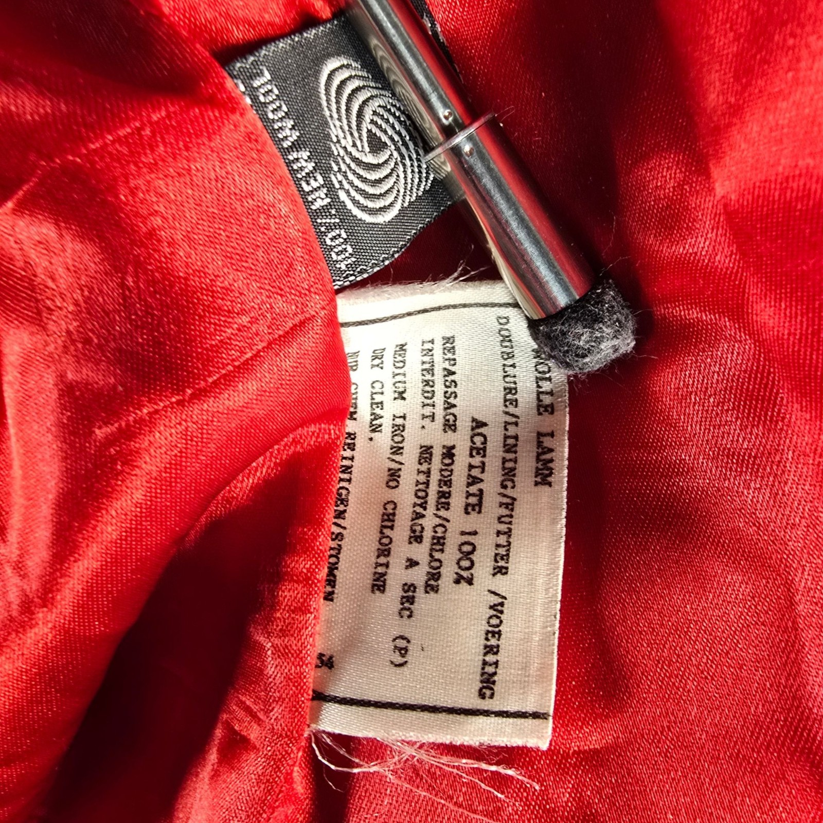 Vintage 1980s Electre Paris Made in France Red Lambs’ Wool Coat (XL) *Fair