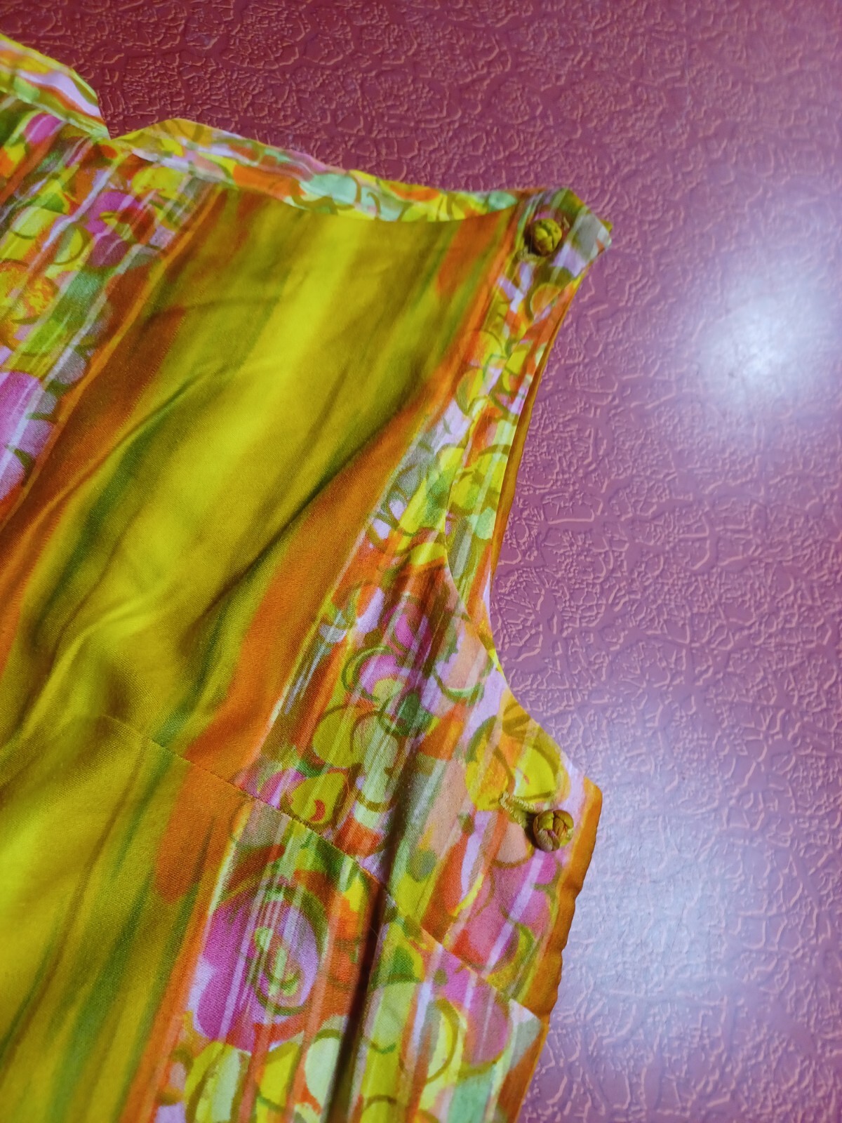 True VTG 1960s Mid-century Authentic Hawaiian Dress Mod Tiki Hawaii Loungewear M