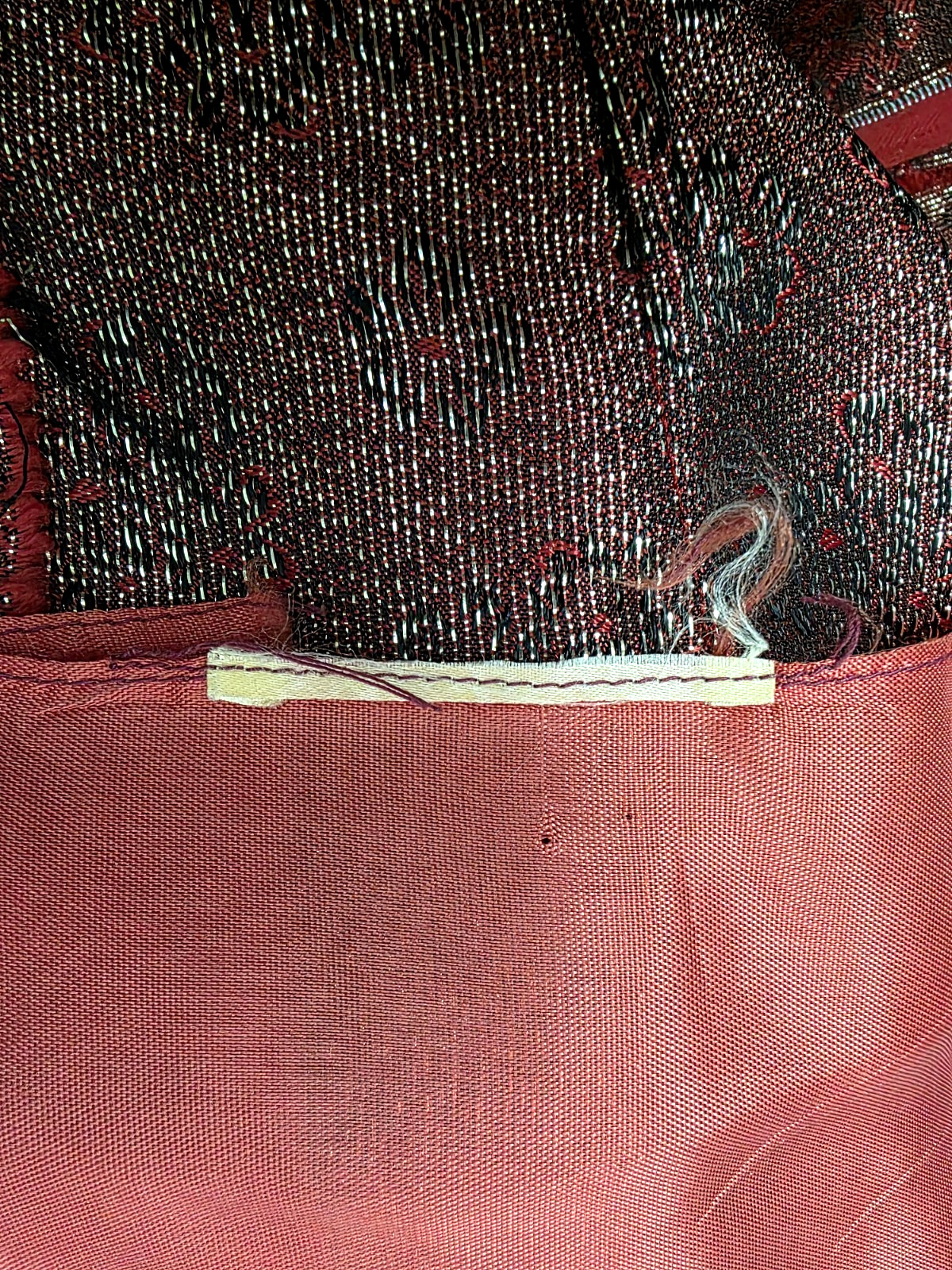 Vintage 60’s Sheath Cocktail Dress Red Gold Metallic Bow Elegant Luxury Glam S/M