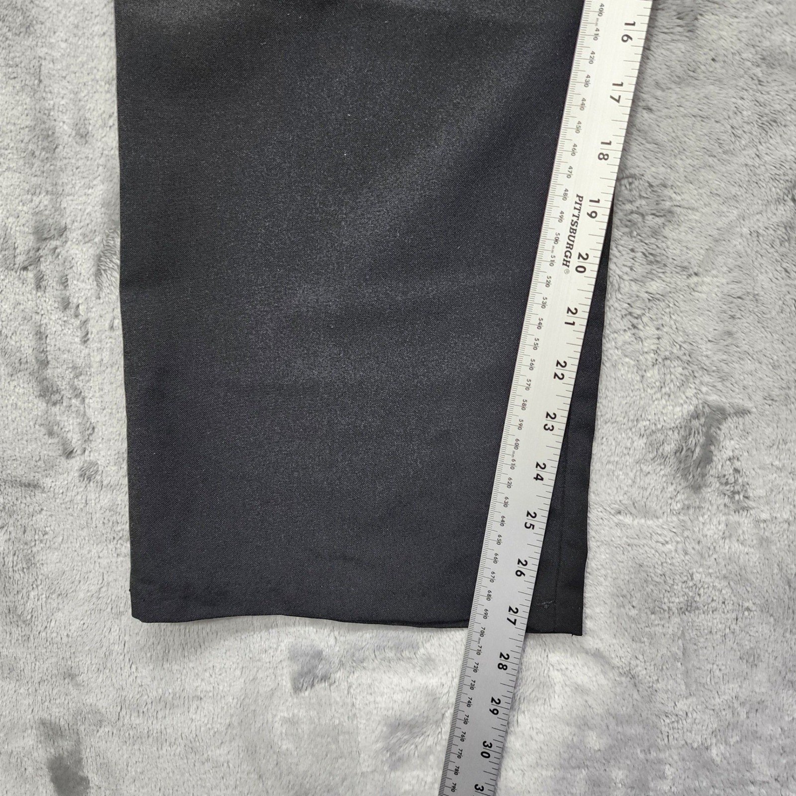 Vintage Chic Pants Womens 16 PETITE Black Pull On Elastic Waist Straight Casual