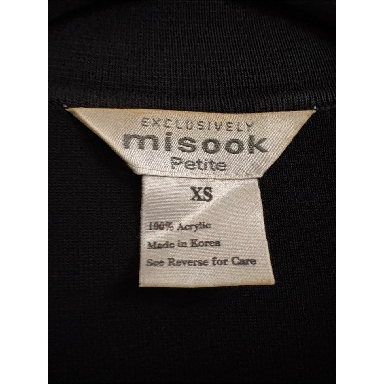 Misook Open Front Knit Cardigan Jacket Pointed Collar Patch Pockets Career