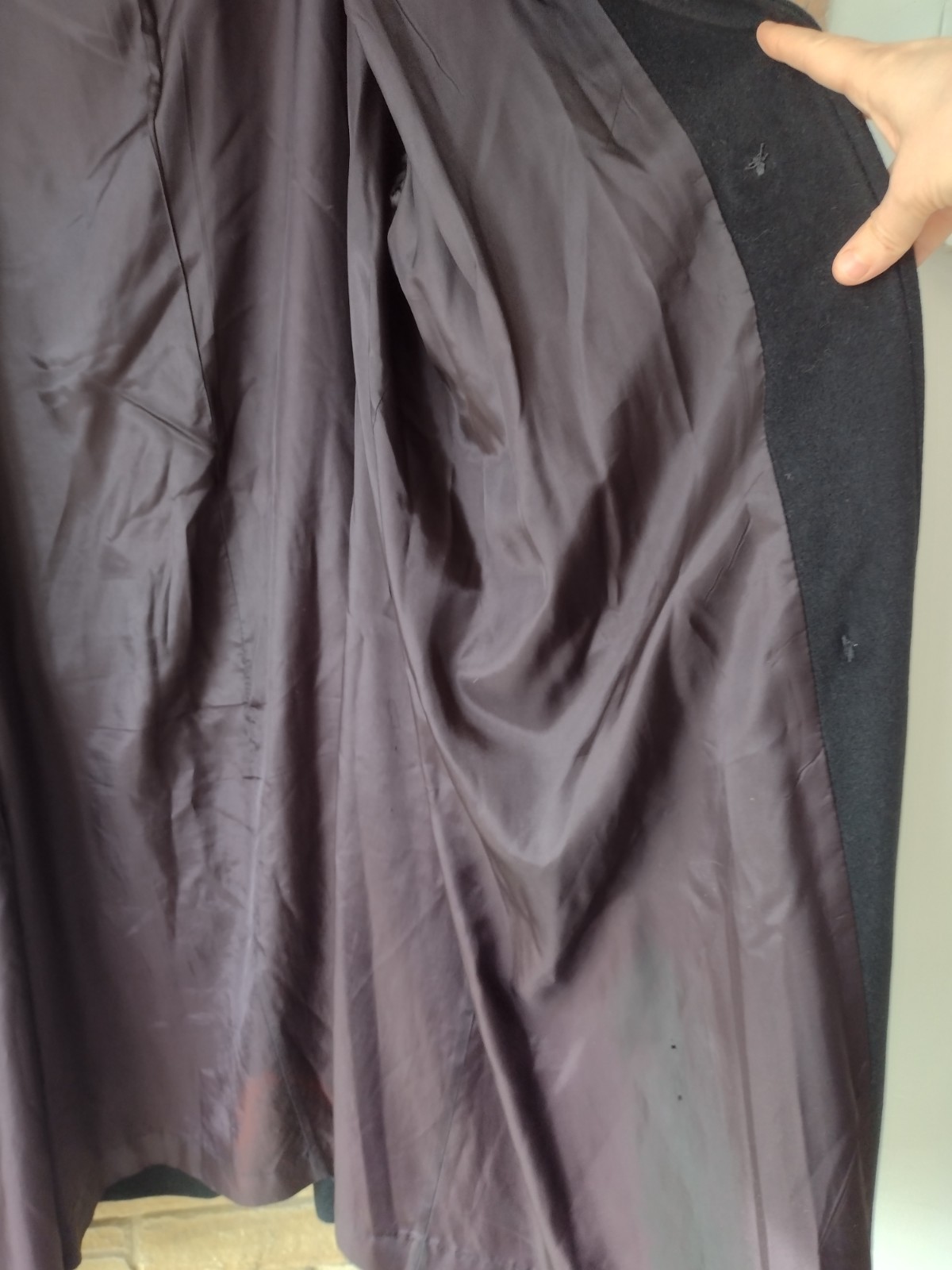 Vintage 1950s Cashmere Blend Coat with Real Mink Collar Sz 18-20 Union Made