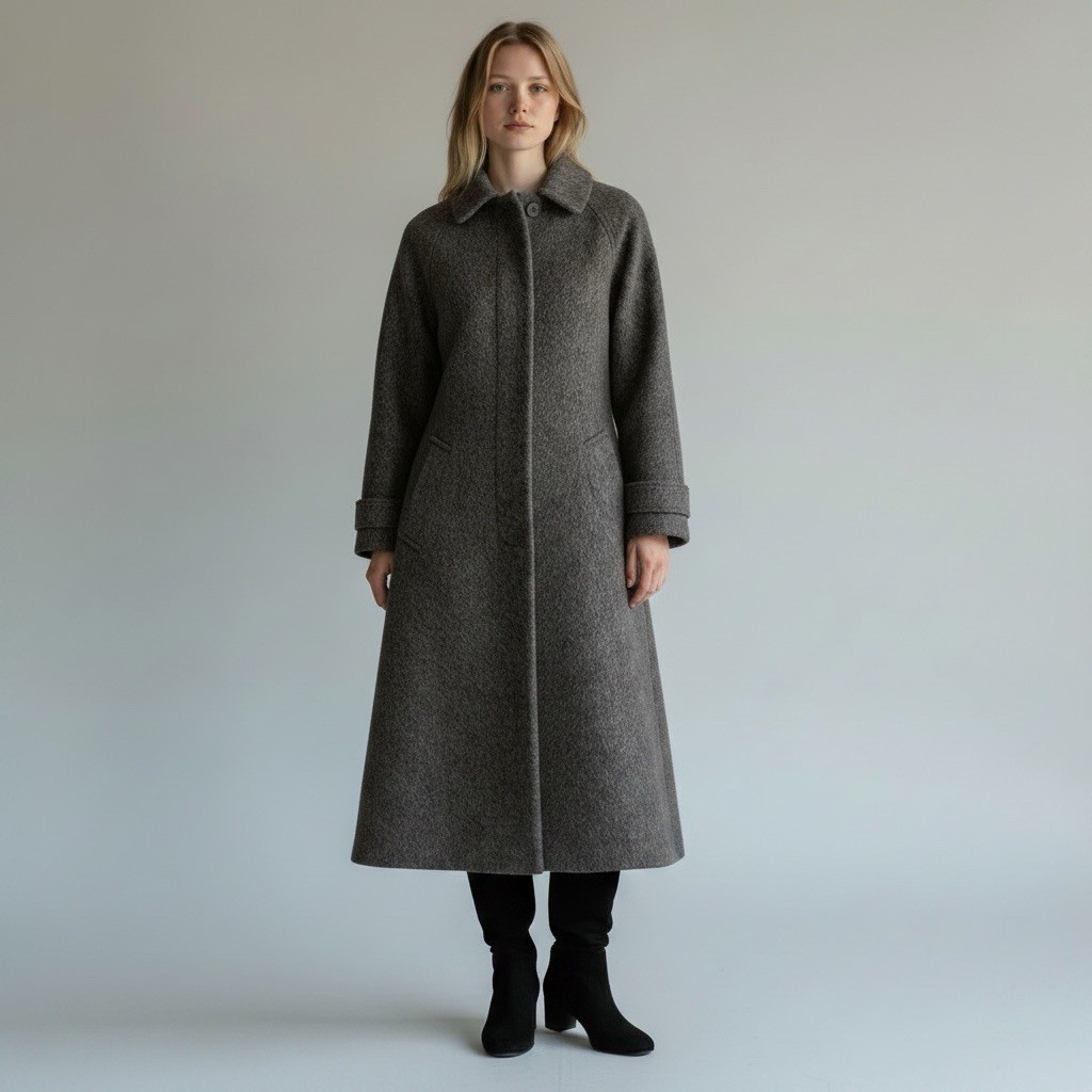 Vintage Central Park Coat Winter Wool Blend Charcoal Gray Women’s 4