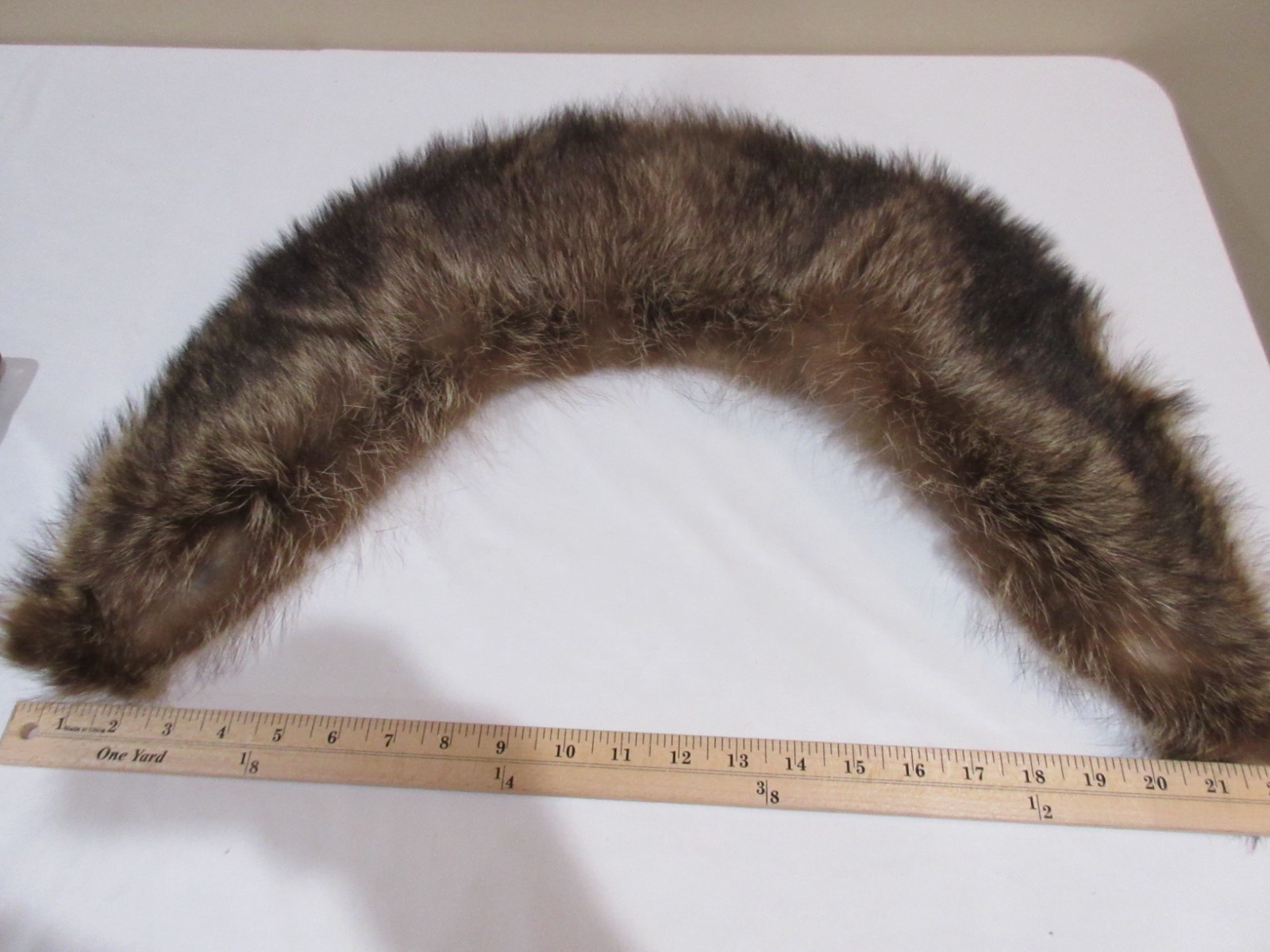Vtg. Racoon Fur Stole/Shaw Women Brown 1940’s Handmade
