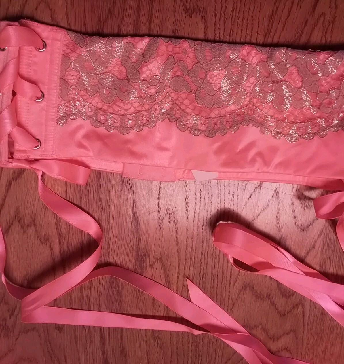 VTG VICTORIA’S SECRET Very Sexy CORAL PANTIES & Waist Cincher Belt Corset M/L