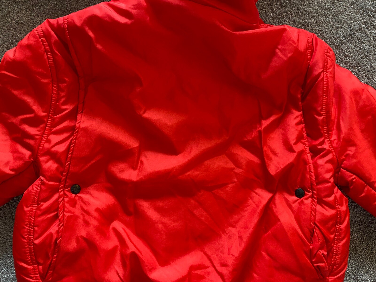 Vintage Obermeyer Womens M/12 Nylon Jacket Coat Red Made In British Hong Kong