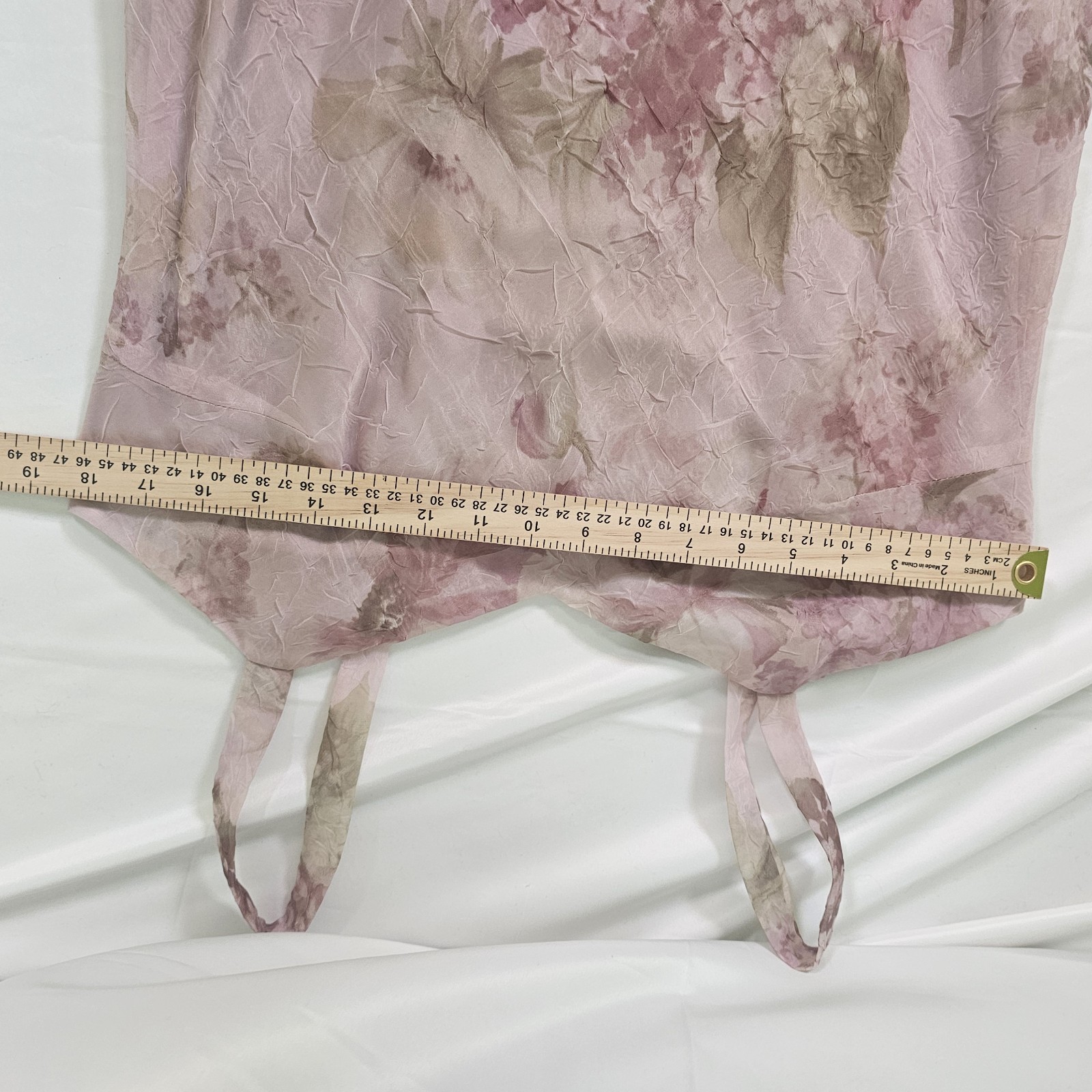 VTG 90s Y2K Fairy Floral Dress R&M Richards Pale Pink Chiffon Appx Sz L Coquette