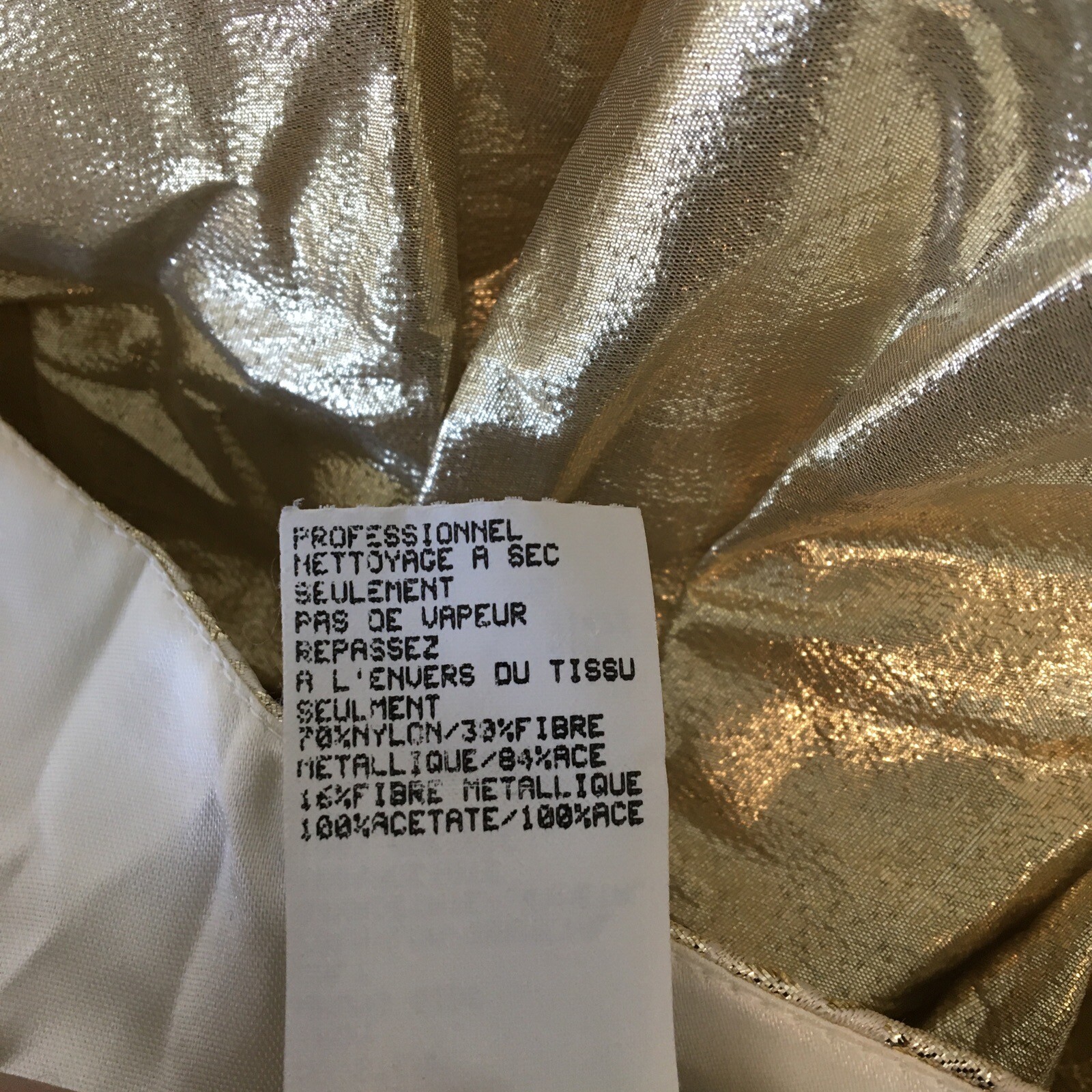 Jessica Mcclintock Gold Lame Halter Dress 7/8 PROM PARTY Vtg 80s 90s Metallic