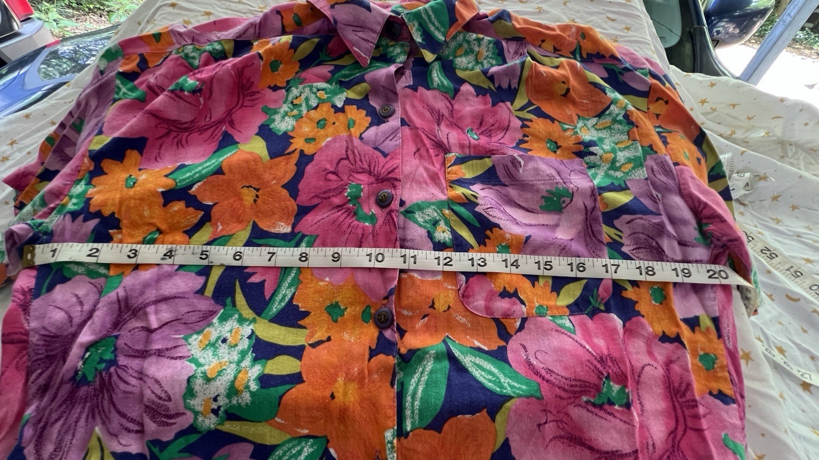 Vintage 90s Basic Essentials BE Tropical Short Sleeve Button Shirt