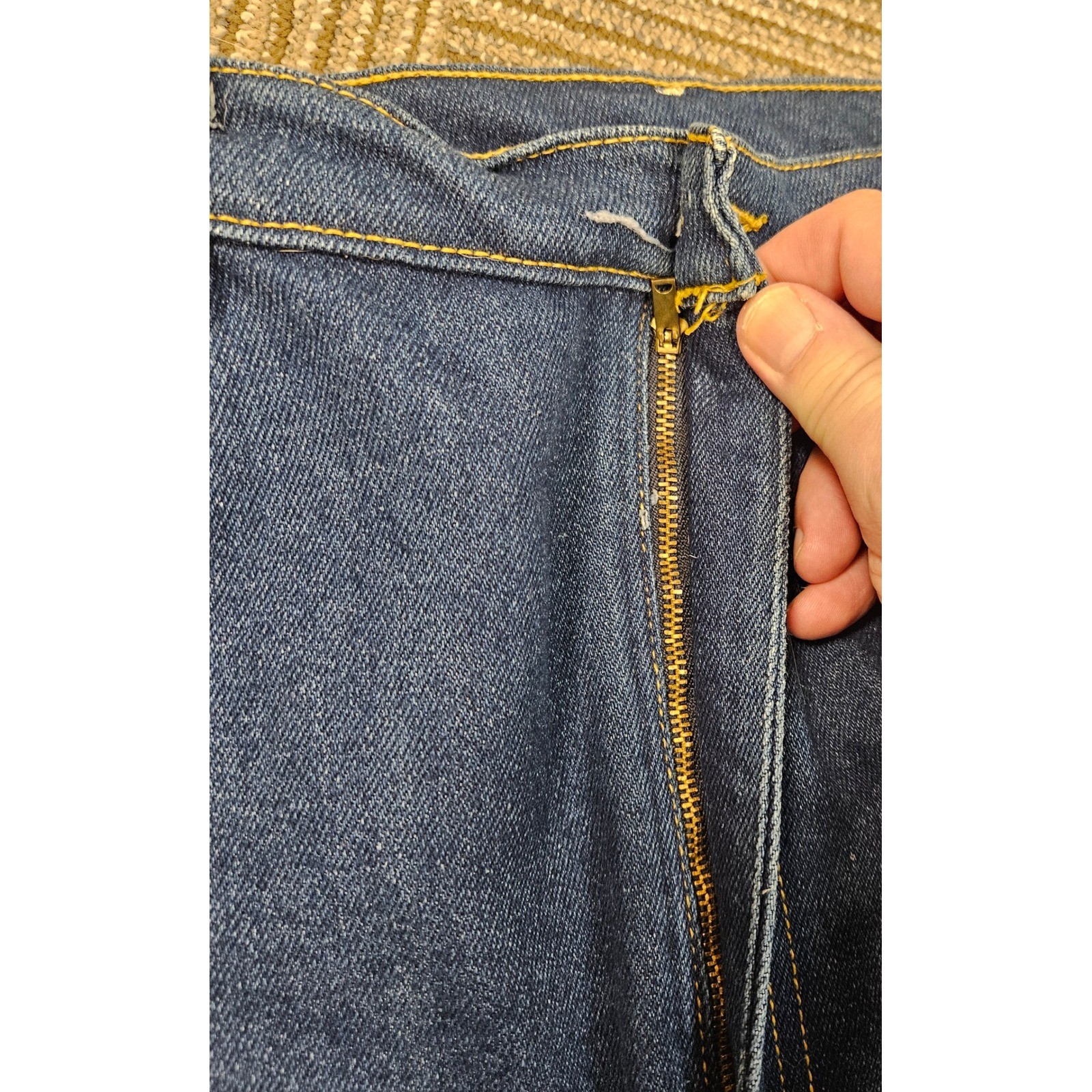 Vintage 70s U-R-Free High Waisted Wide Leg Dark Wash Made in USA Women size 14