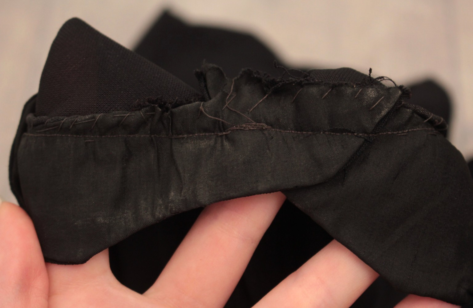 Vtg Women’s 30s Black Sheer Dress W/ Bows At Front Waist Sz XS/S 1930s