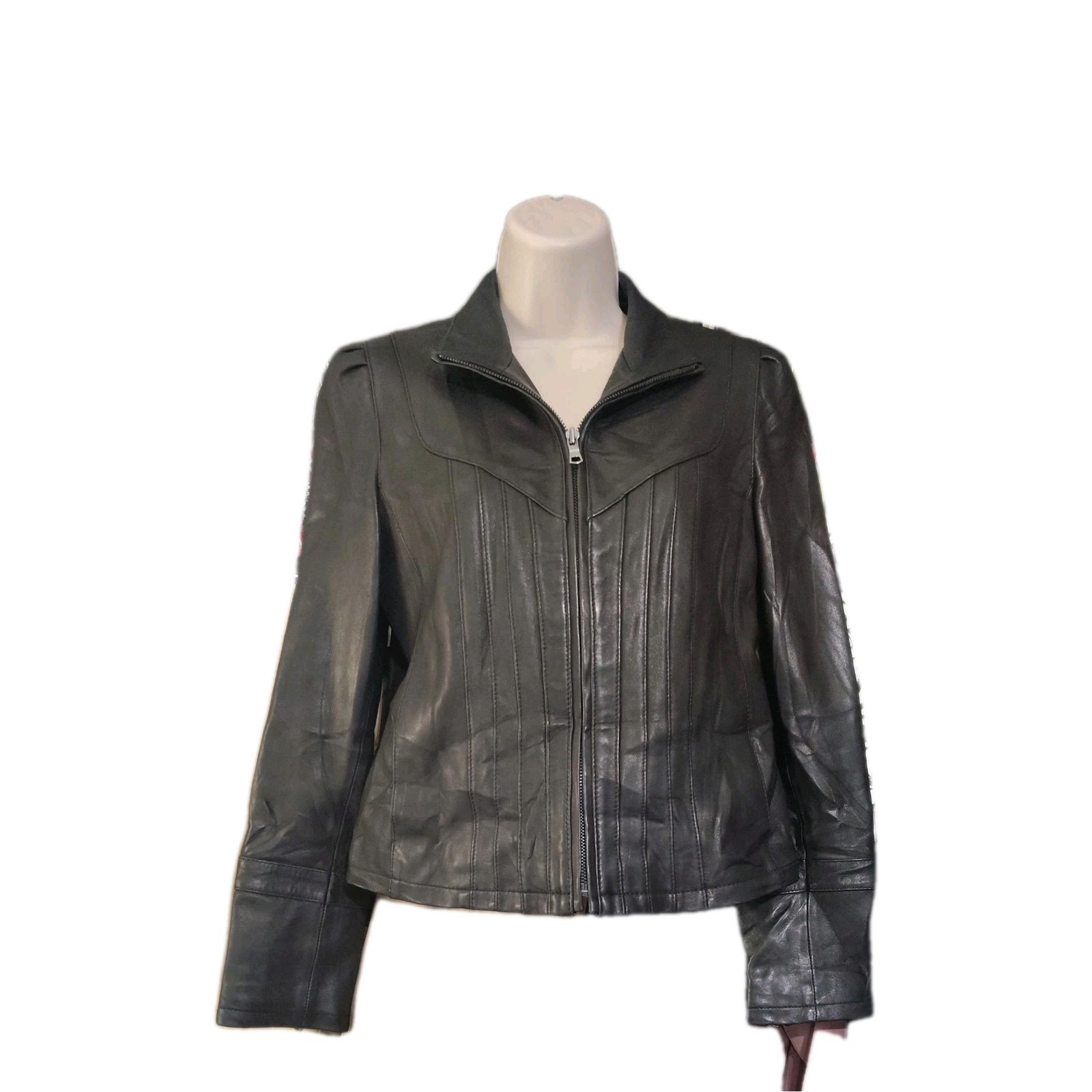 Gallery Lamb Skin Leather Jacket Size Petite Medium