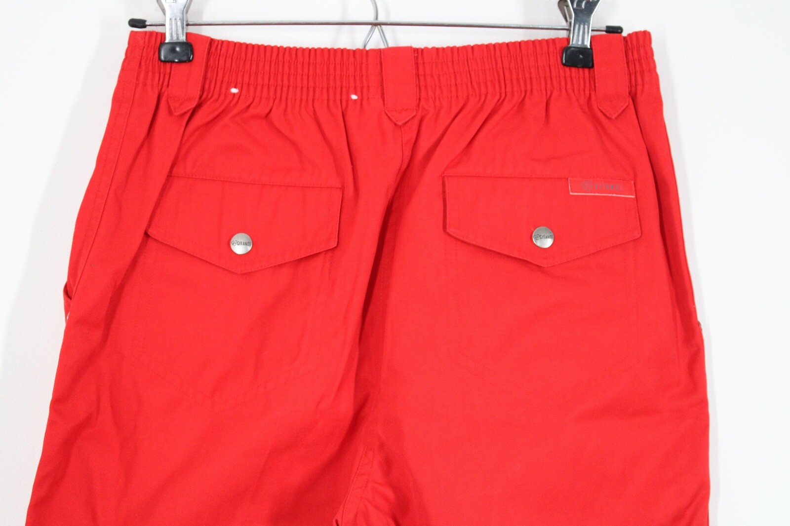 Vtg 80s PS Gitano 6 Short Red Elastic Waist High Rise Tapered Leg Pants