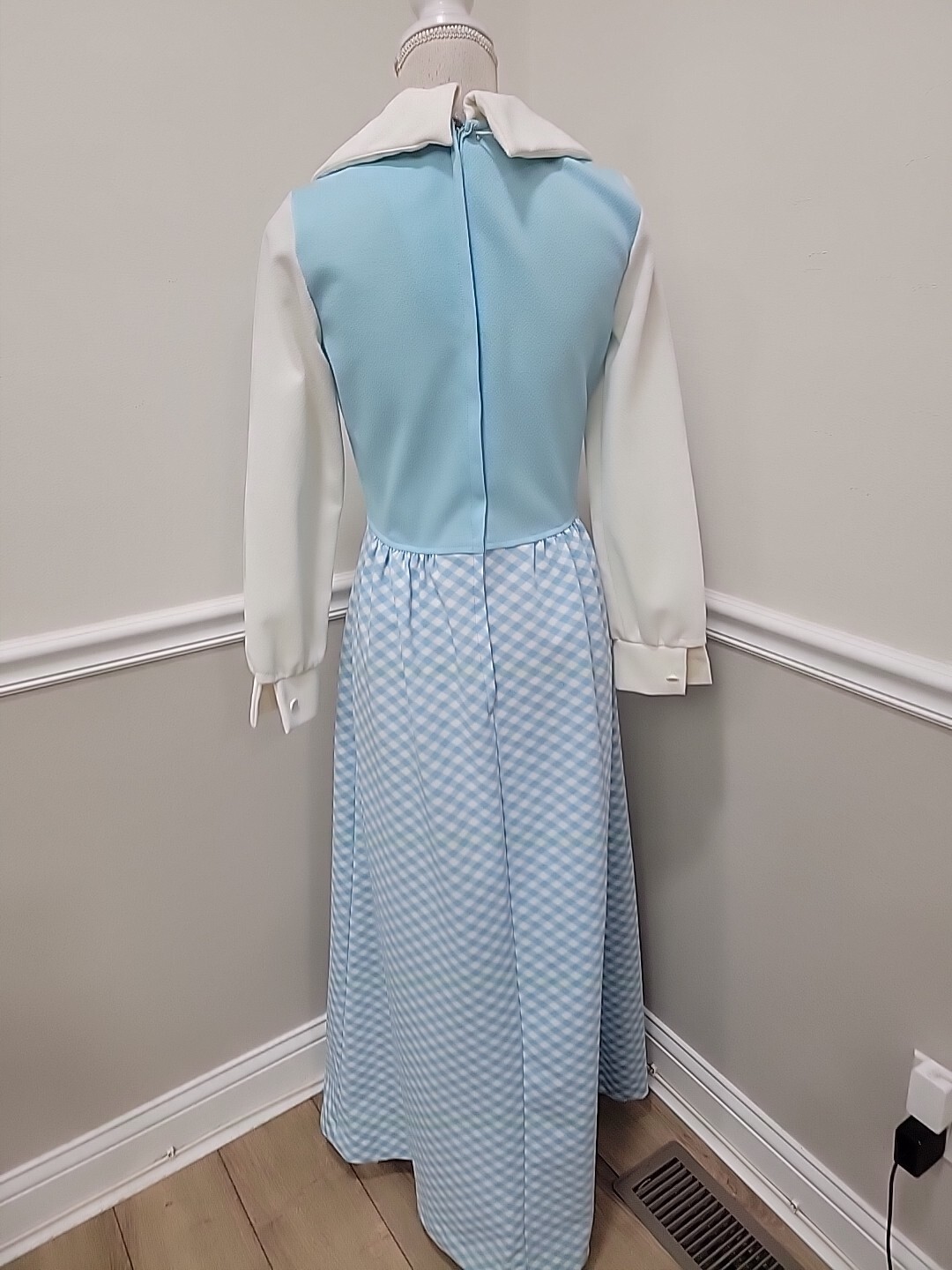Vintage Mod hostess Dress /Maxi/Mid Century Modern /Hippie Dress